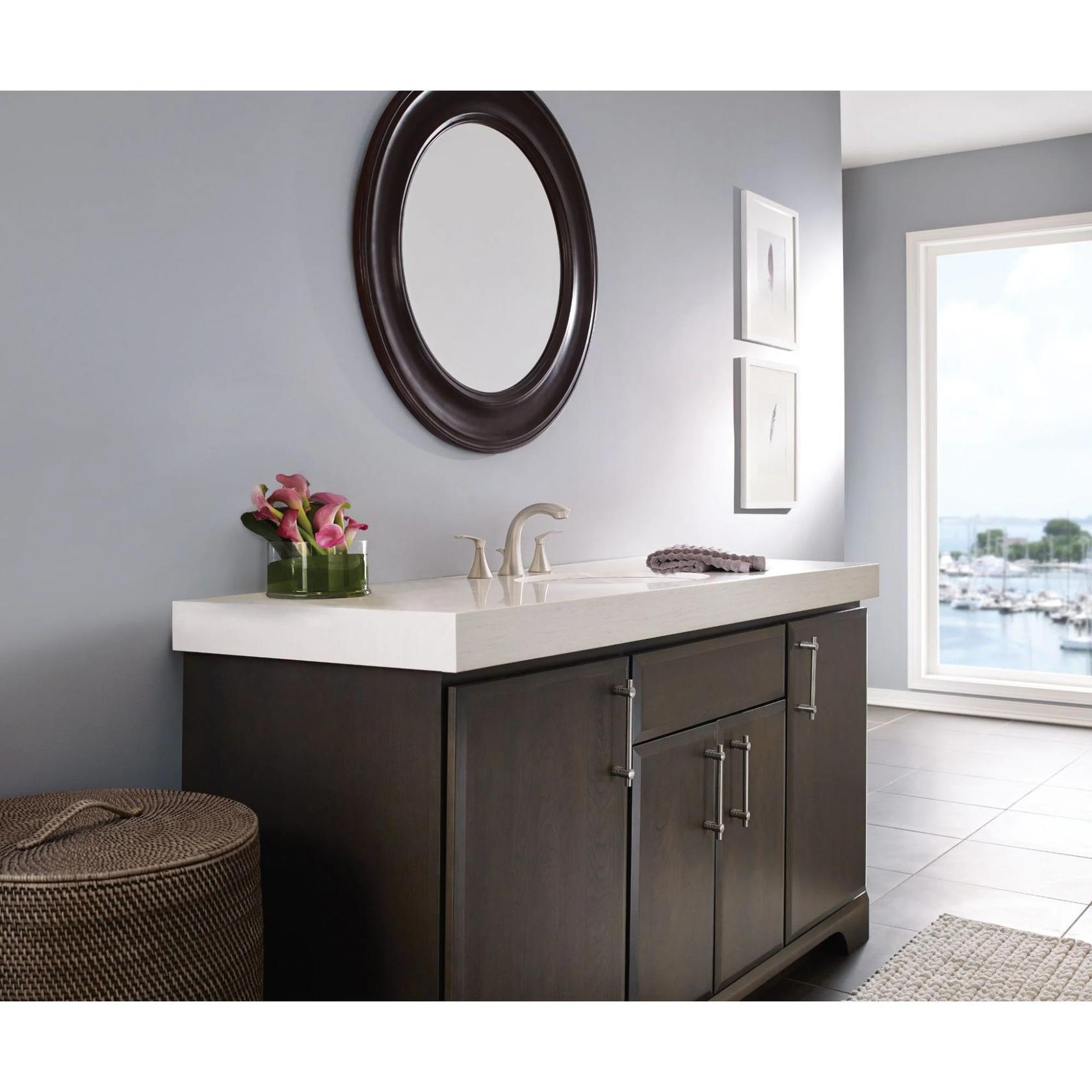 MOEN Darcy WS84551SRN Widespread 2-Handle High-Arc Bathroom Faucet in Spot Resist Brushed Nickel