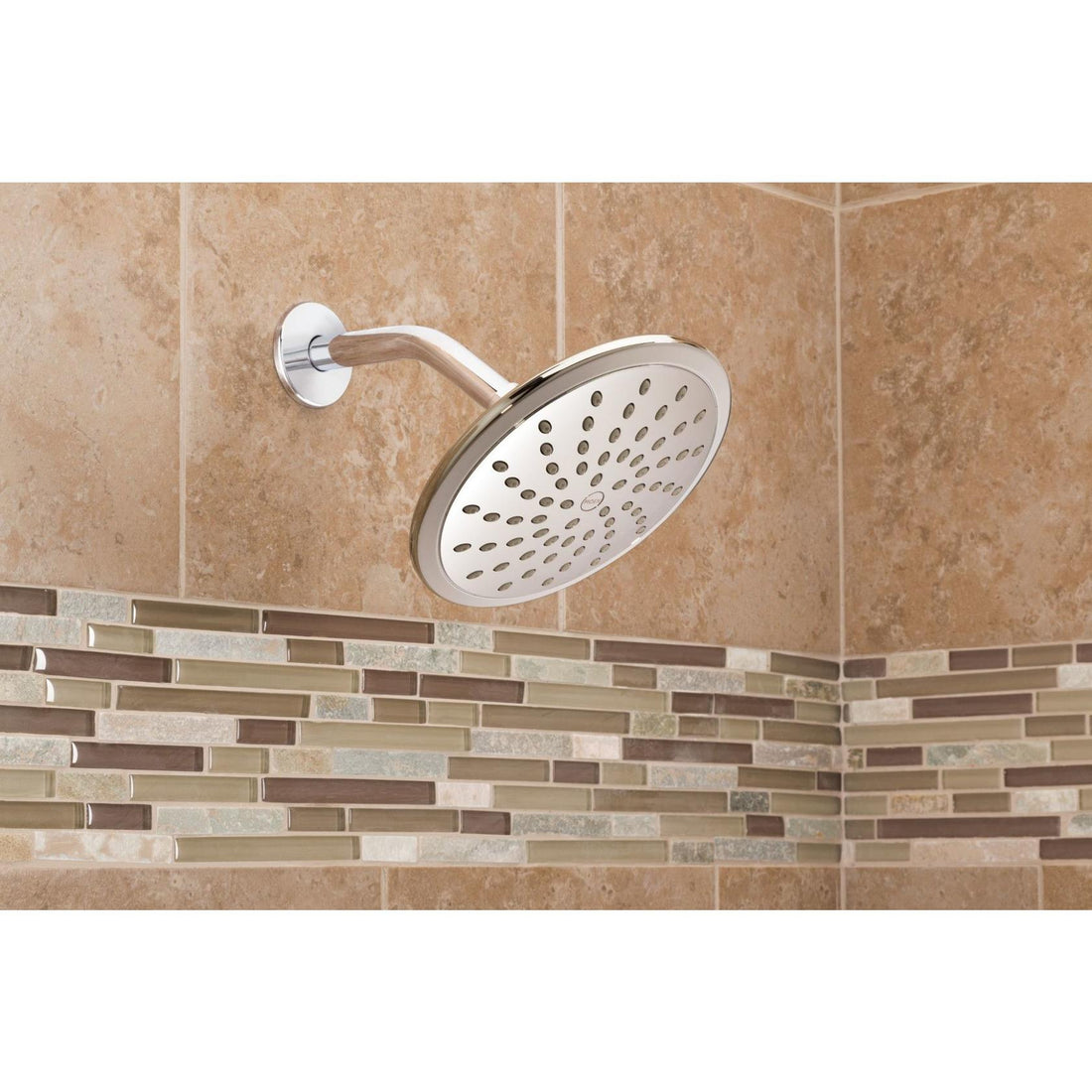 MOEN 6345EP Eco-Performance 1-Spray Patterns 8 in. Single Tub Wall Mount Fixed Shower Head in Chrome