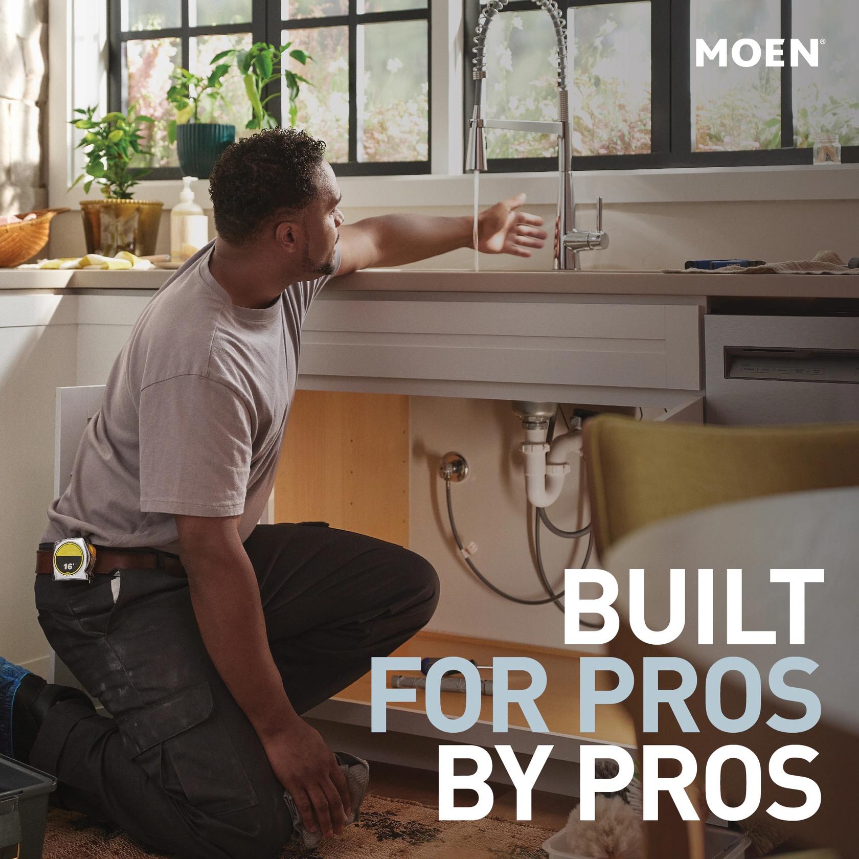 MOEN Adler WS84503 Centerset Single Handle Low-Arc Bathroom Faucet in Chrome