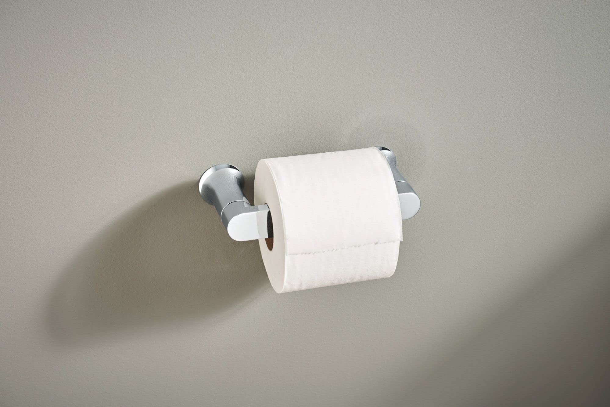 Moen Genta LX Modern Wall Mount Pivoting Toilet Paper Holder for Bathroom, Chrome, BH3808CH
