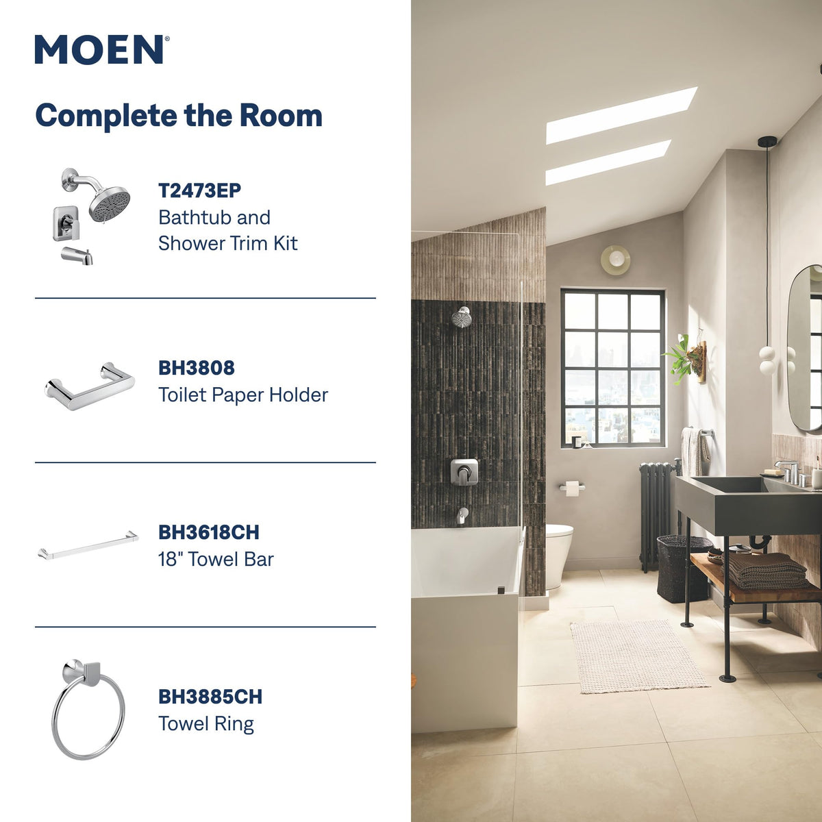 MOEN Genta LX TV6708 Widespread Bathroom Faucet Polished Chrome (Valve Included)