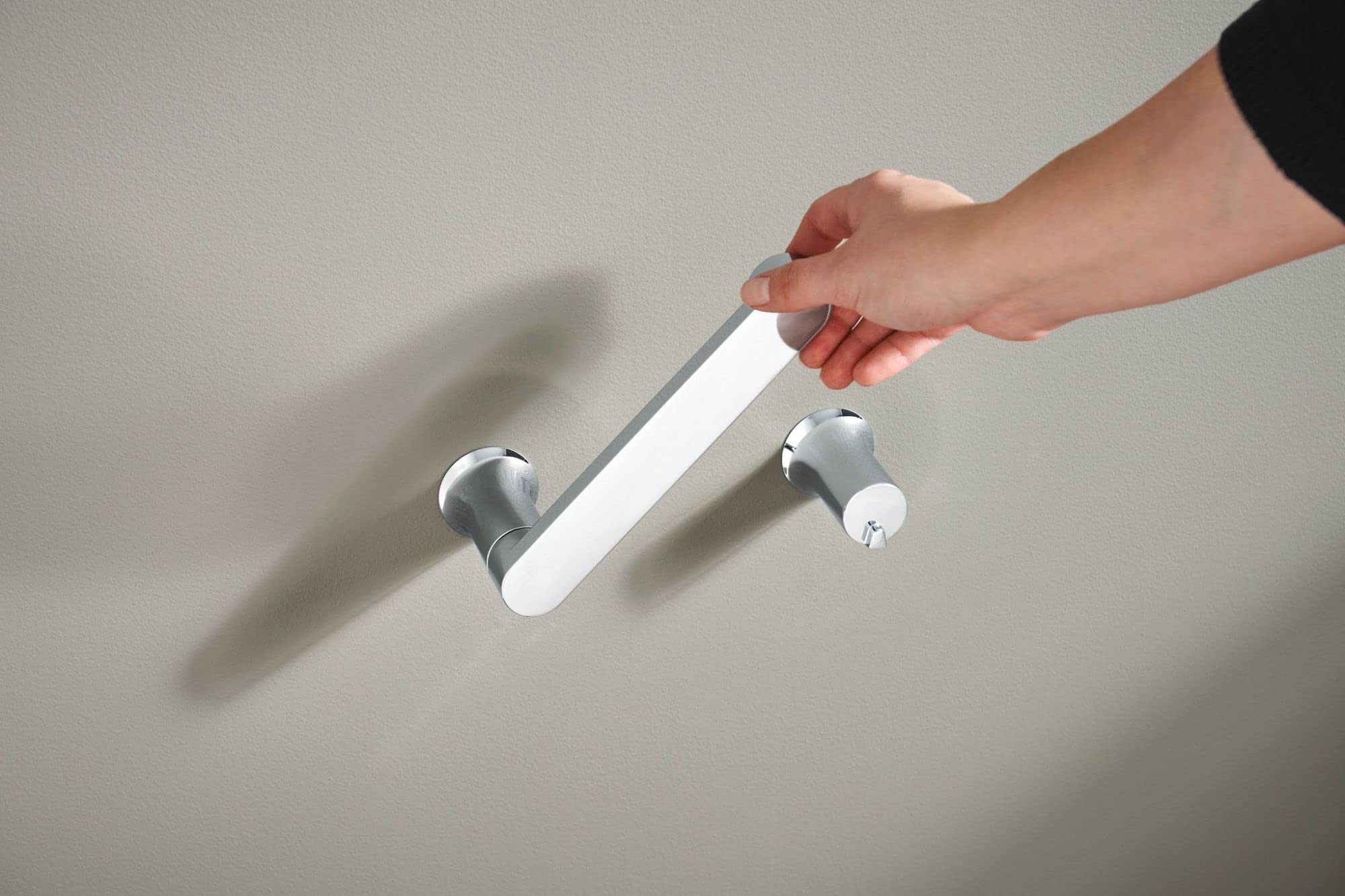 Moen Genta LX Modern Wall Mount Pivoting Toilet Paper Holder for Bathroom, Chrome, BH3808CH