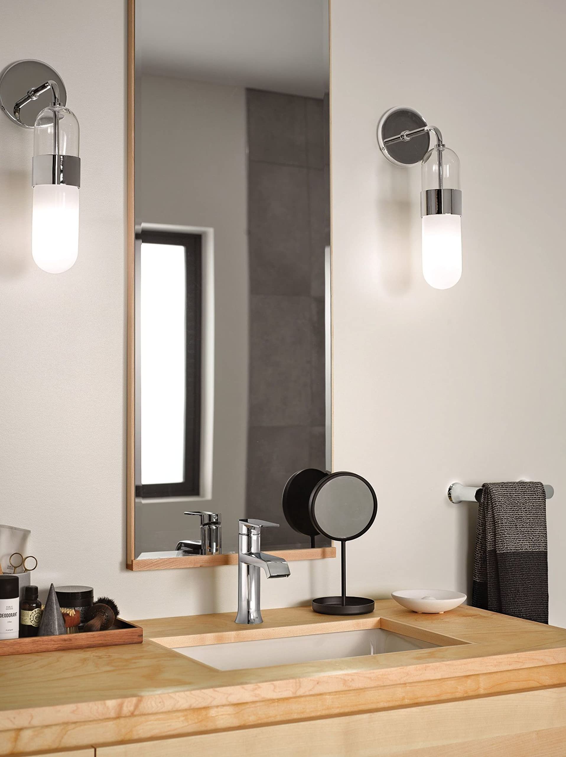 Moen Genta LX Modern Single Kitchen or Bathroom Towel Bar, 6.8-Inch, Chrome, BH3886CH