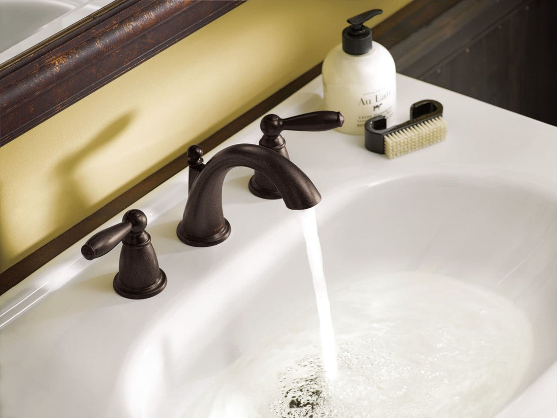 MOEN Brantford T6620ORB Widespread 2-Handle High-Arc Bathroom Faucet Trim Kit in Oil Rubbed Bronze (Valve Not Included)