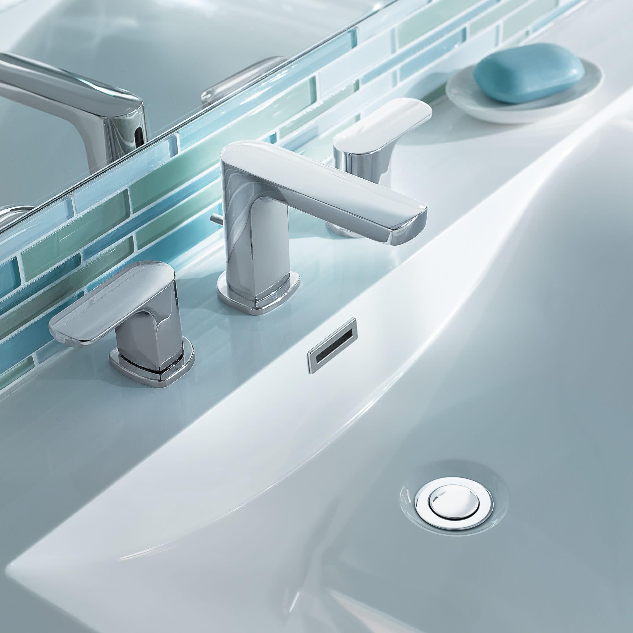 MOEN Rizon T6920 Two-Handle Widespread Bathroom Faucet Trim in Chrome (Valve Required)