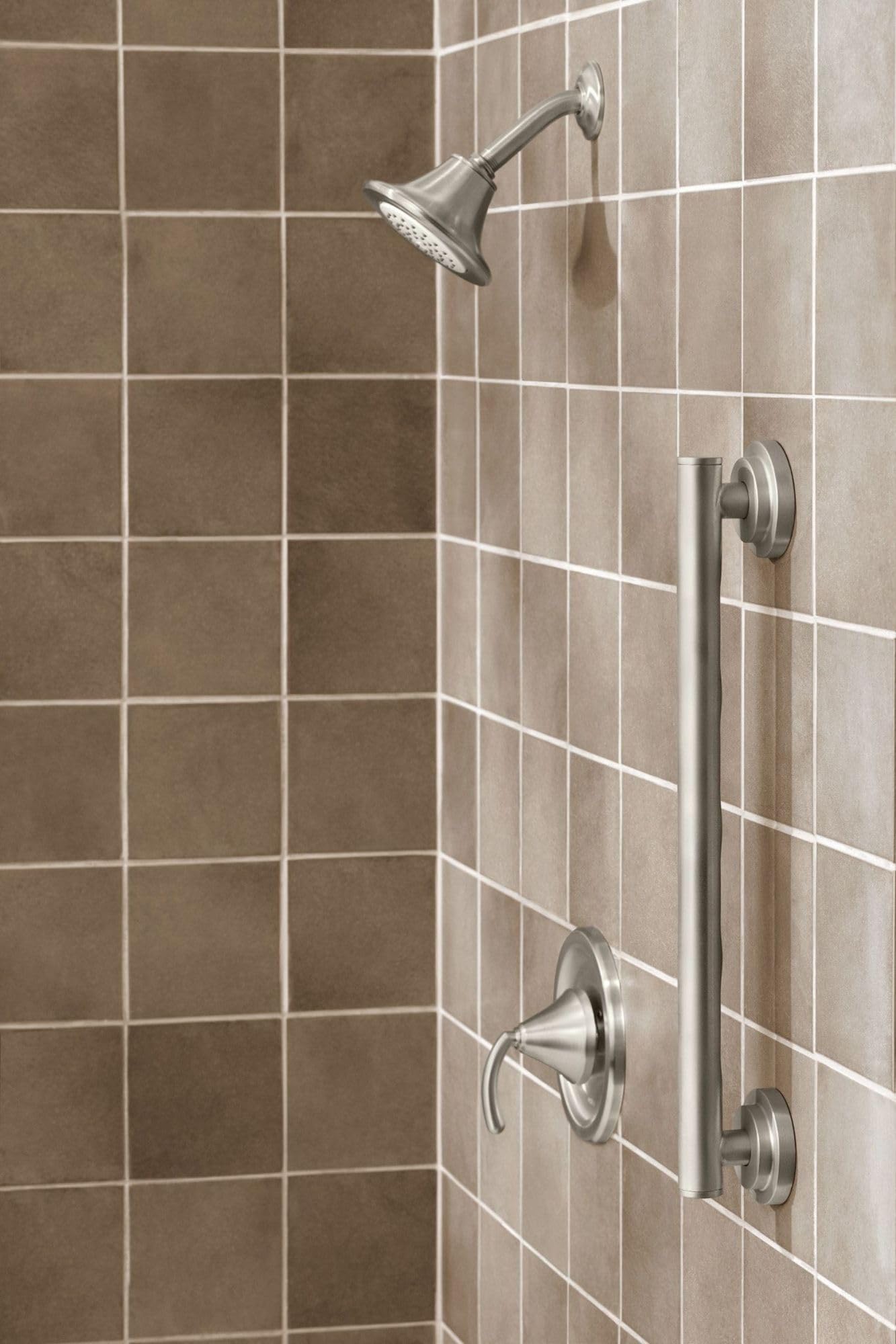 Moen YG0724BN Bathroom Safety 24-Inch Stainless Steel Modern Bathroom Grab Bar, Brushed Nickel