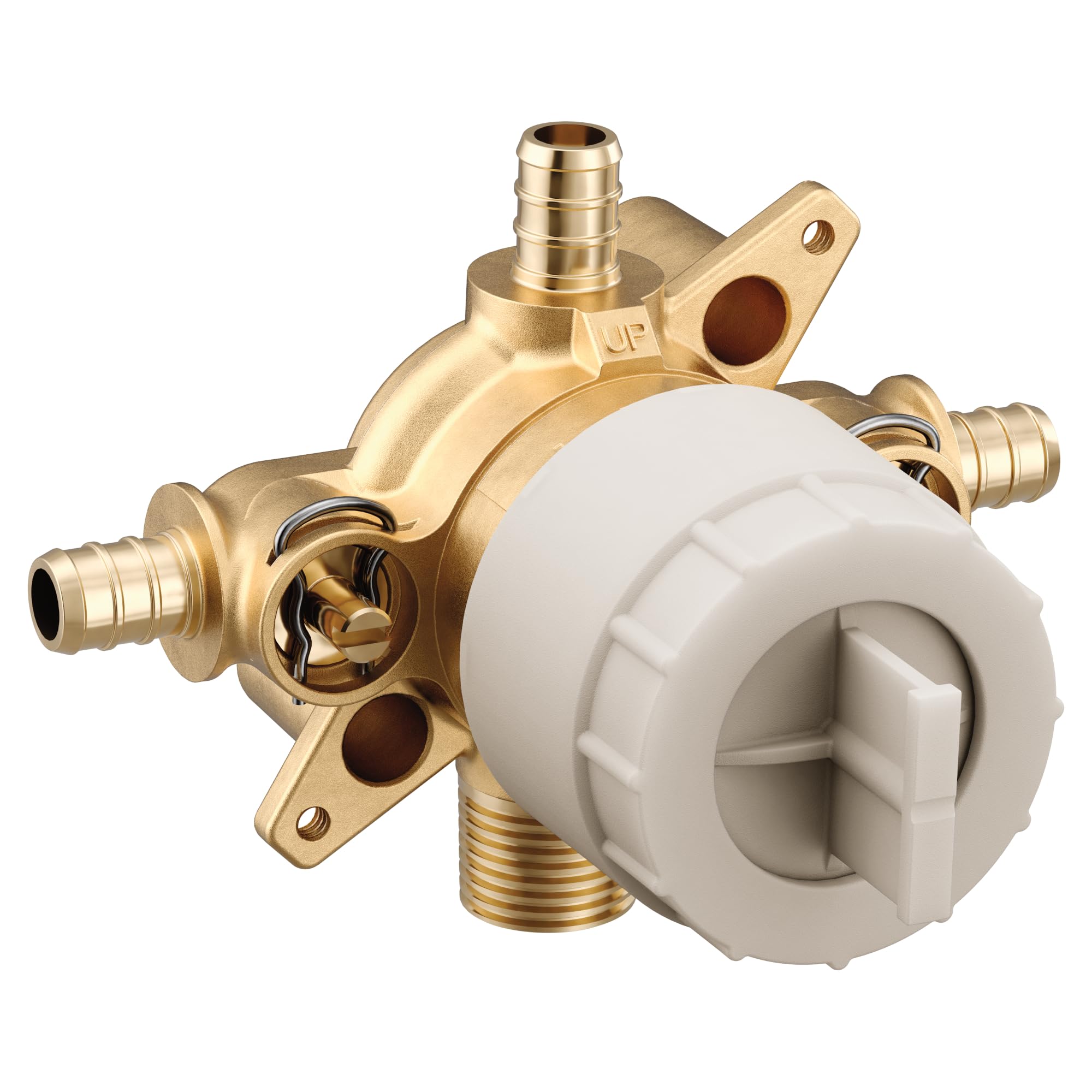 MOEN U140XS M-CORE 4-Port Rough-In Valve with 1/2" Crimp Ring PEX Connections and Stops