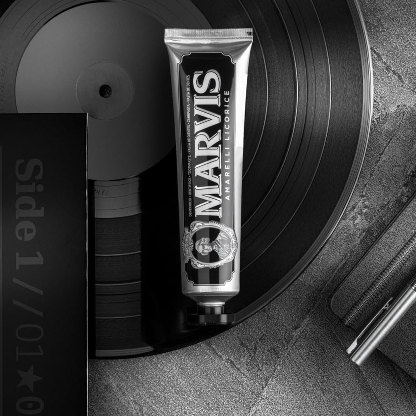 Marvis Toothpaste Whitening Mint, Licorice, Sinuous Lily, Vegan Cruelty-Free 85 ml