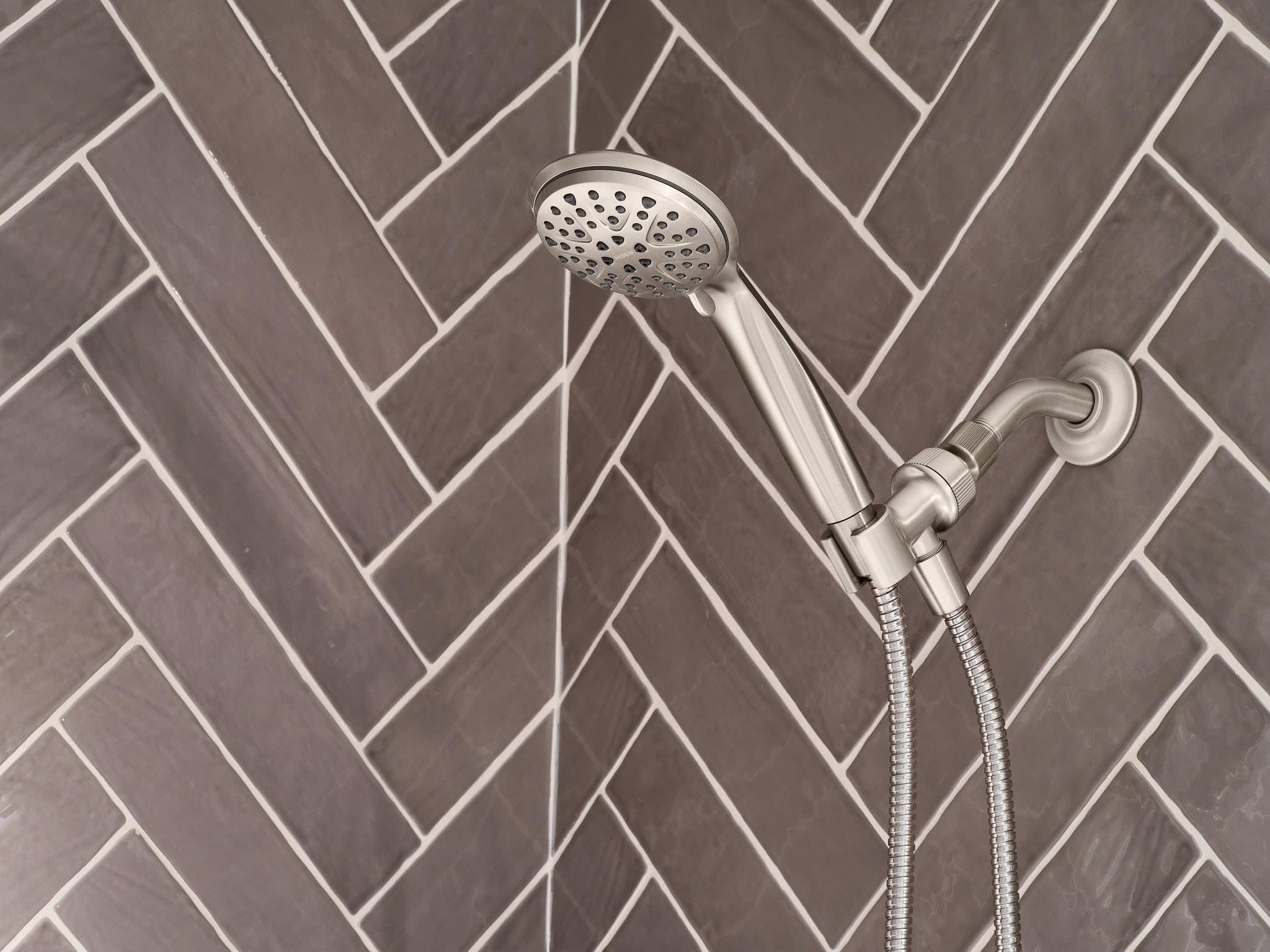 Moen Attune Shower Head with Handheld Sprayer, 6 Handheld Shower Head Spray Settings, Spot Resist Brushed Nickel Finish, 218H0SRN