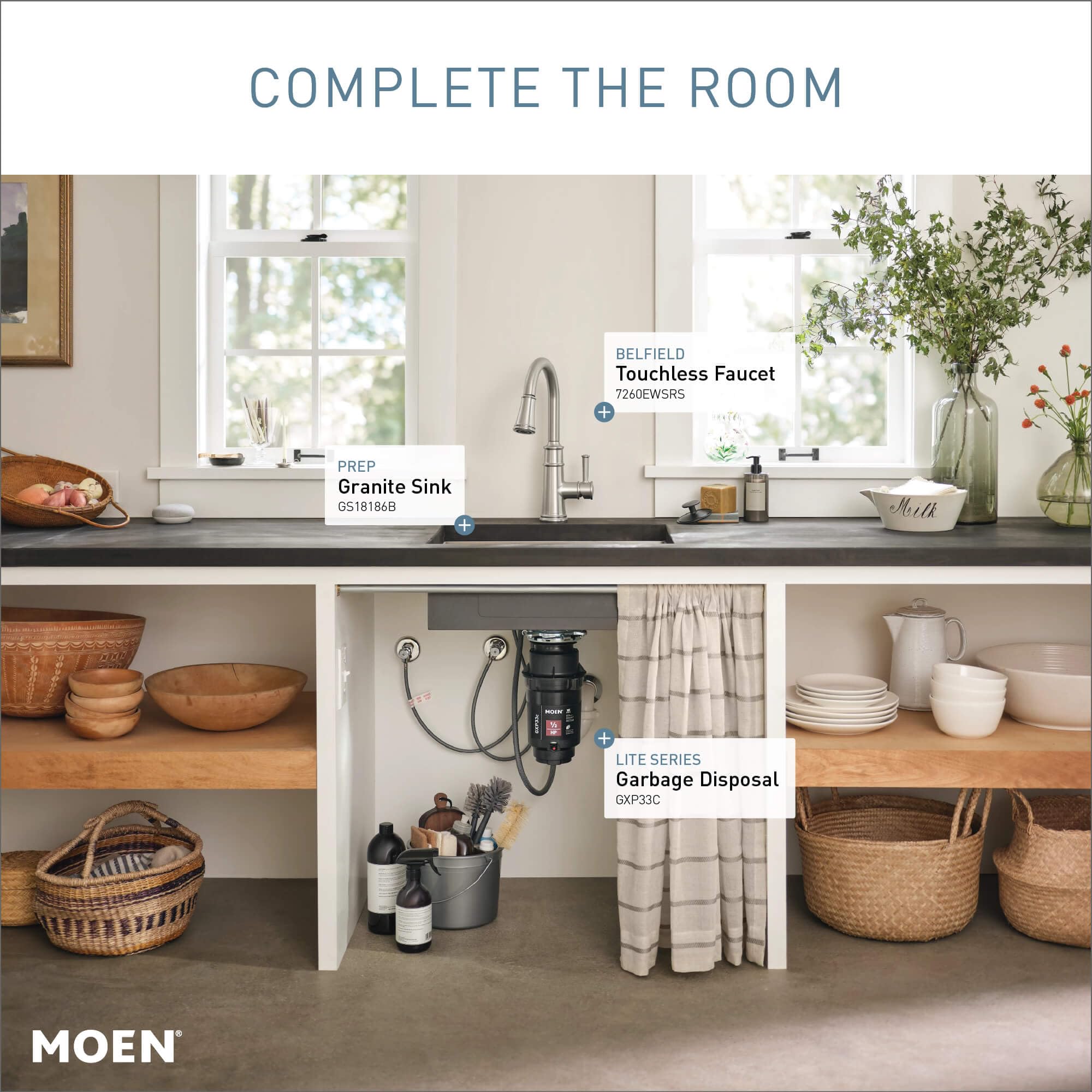 MOEN Belfield 7260EWSRS Motionsense Wave Sensor Touchless One Handle Pulldown Kitchen Faucet in Spot Resist Stainless
