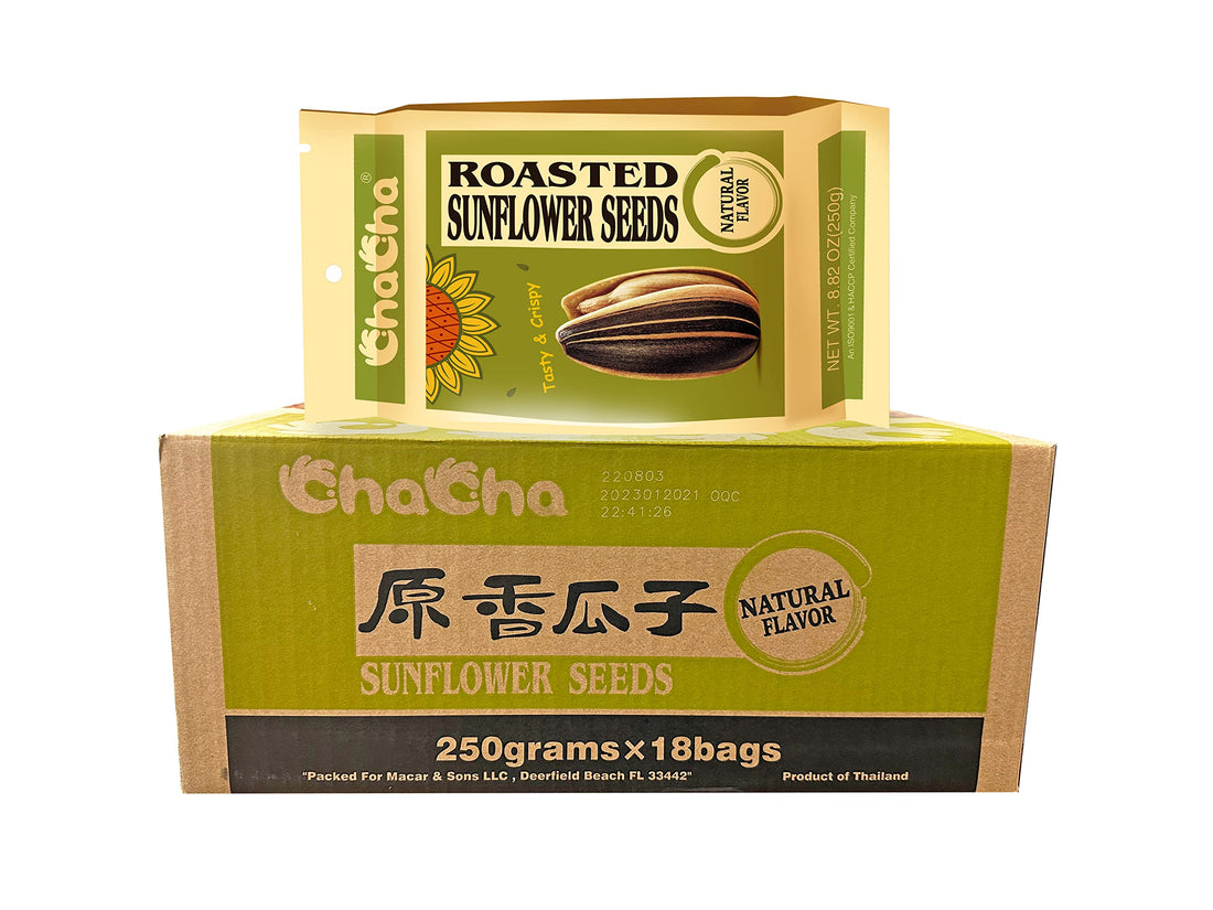 Chacha Sunflower Roasted and Salted Seeds (All Nature) 250g X 18bags