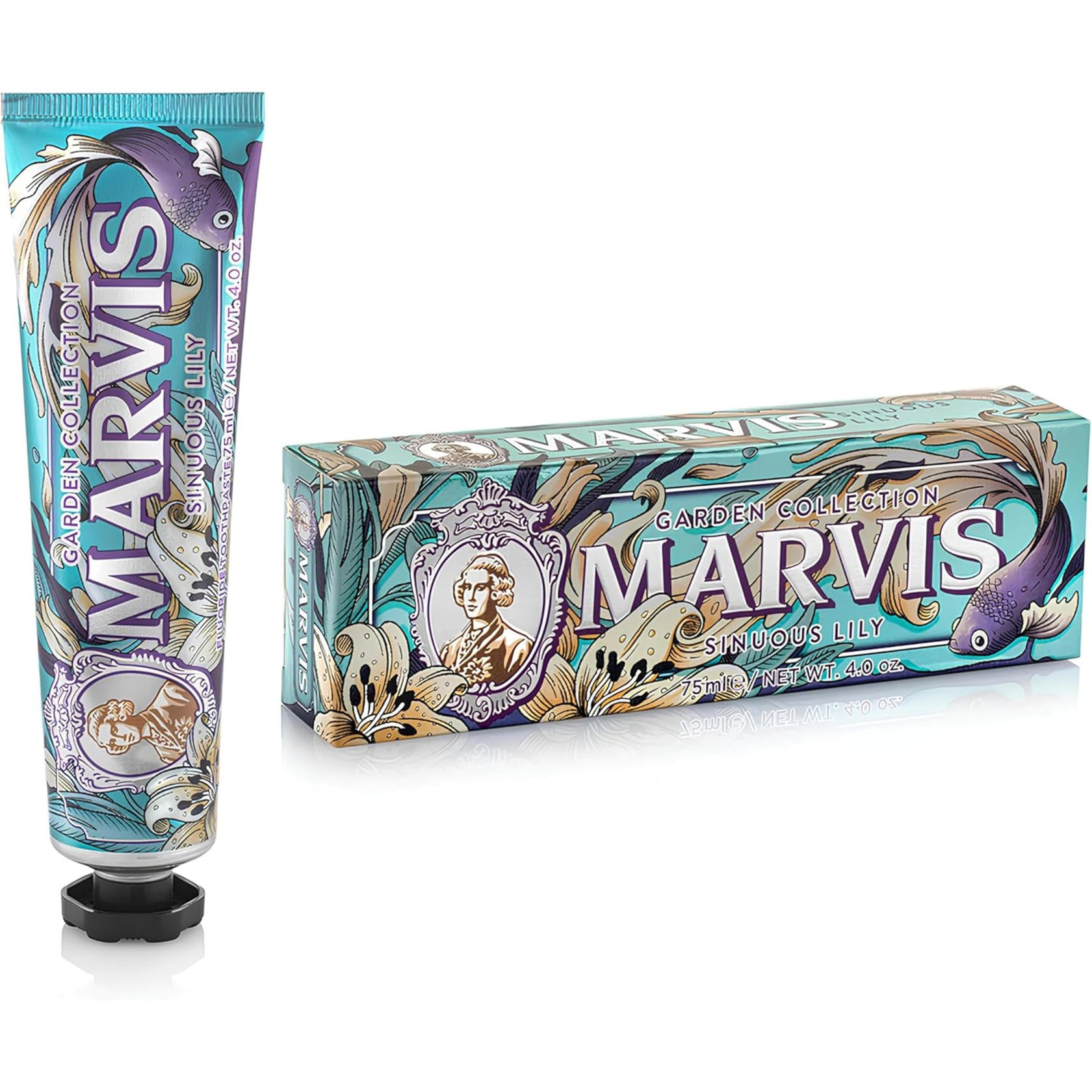 Marvis Toothpaste Whitening Mint, Licorice, Sinuous Lily, Vegan Cruelty-Free 85 ml