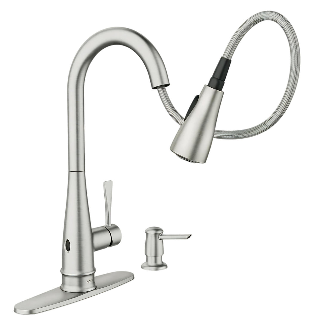 MOEN Birchfield 87205EWSRS Touchless Single-Handle Pull-Down Sprayer Kitchen Faucet in Spot Resist Stainless
