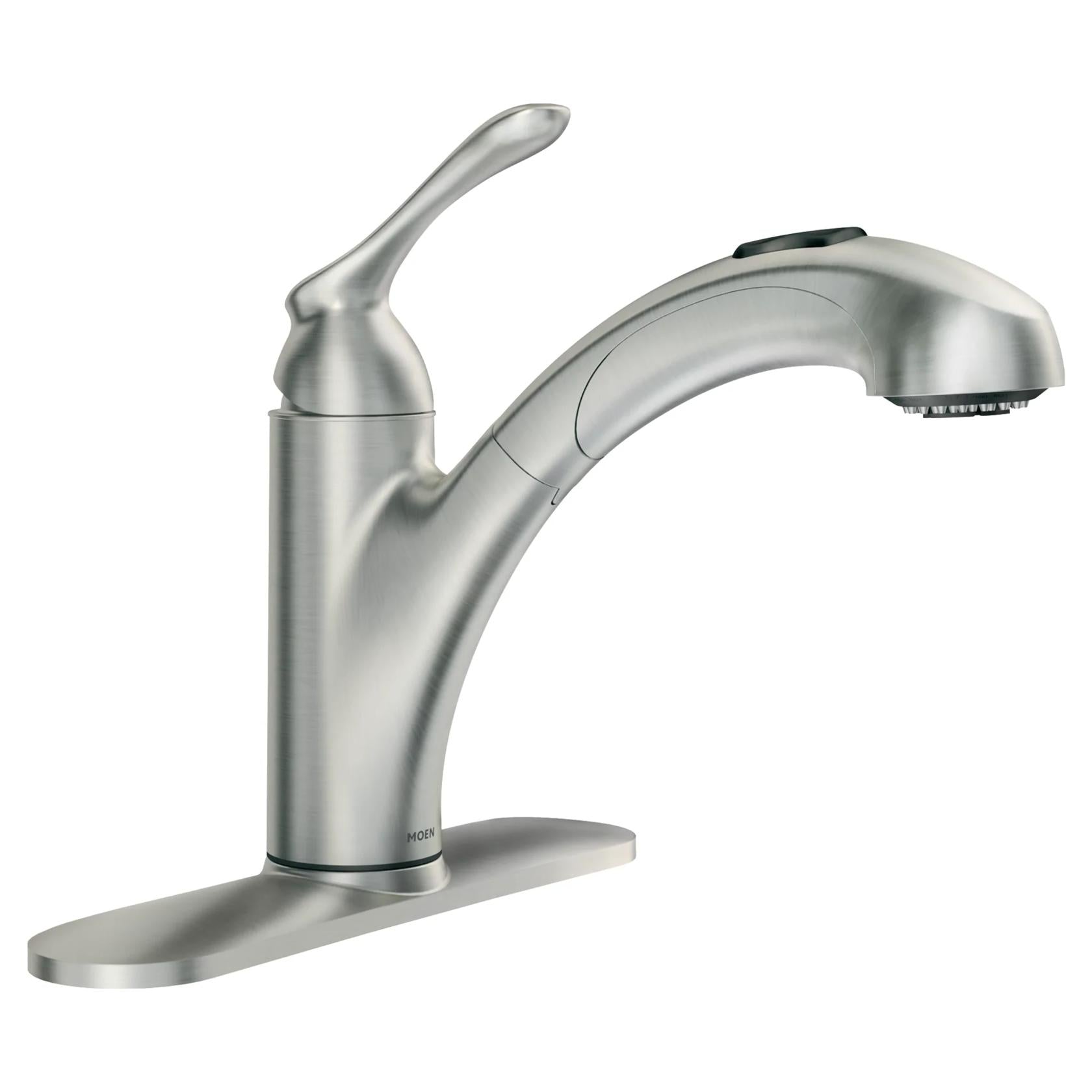 MOEN Weylon 87303SRS One-Handle Pullout Kitchen Faucet in Spot Resist Stainless
