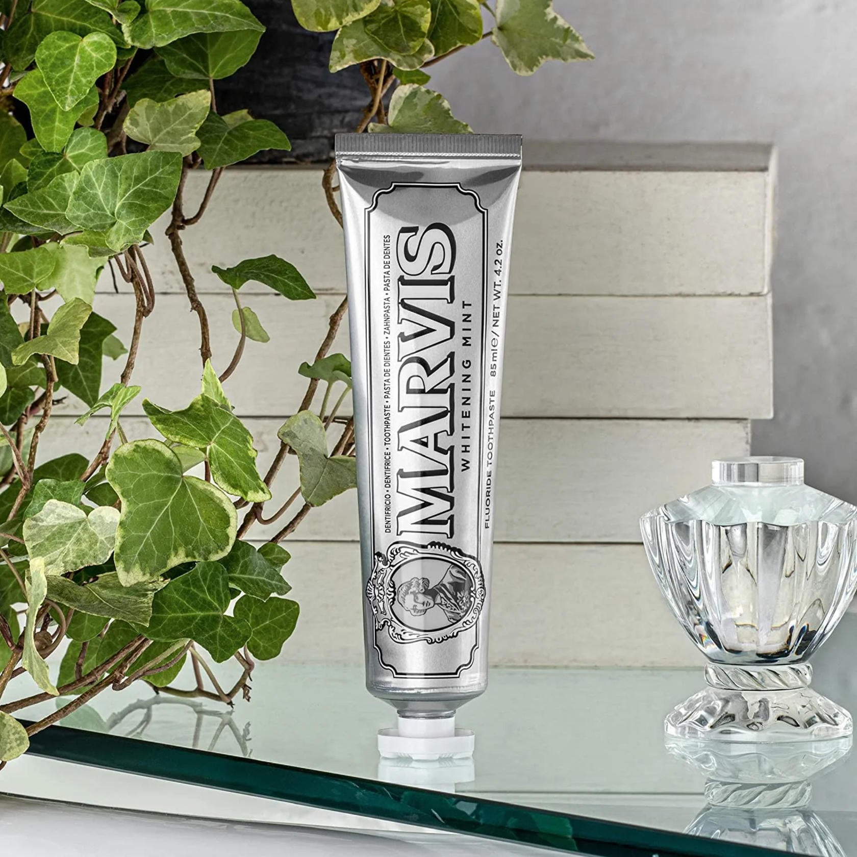 Marvis Toothpaste Whitening Mint, Licorice, Sinuous Lily, Vegan Cruelty-Free 85 ml
