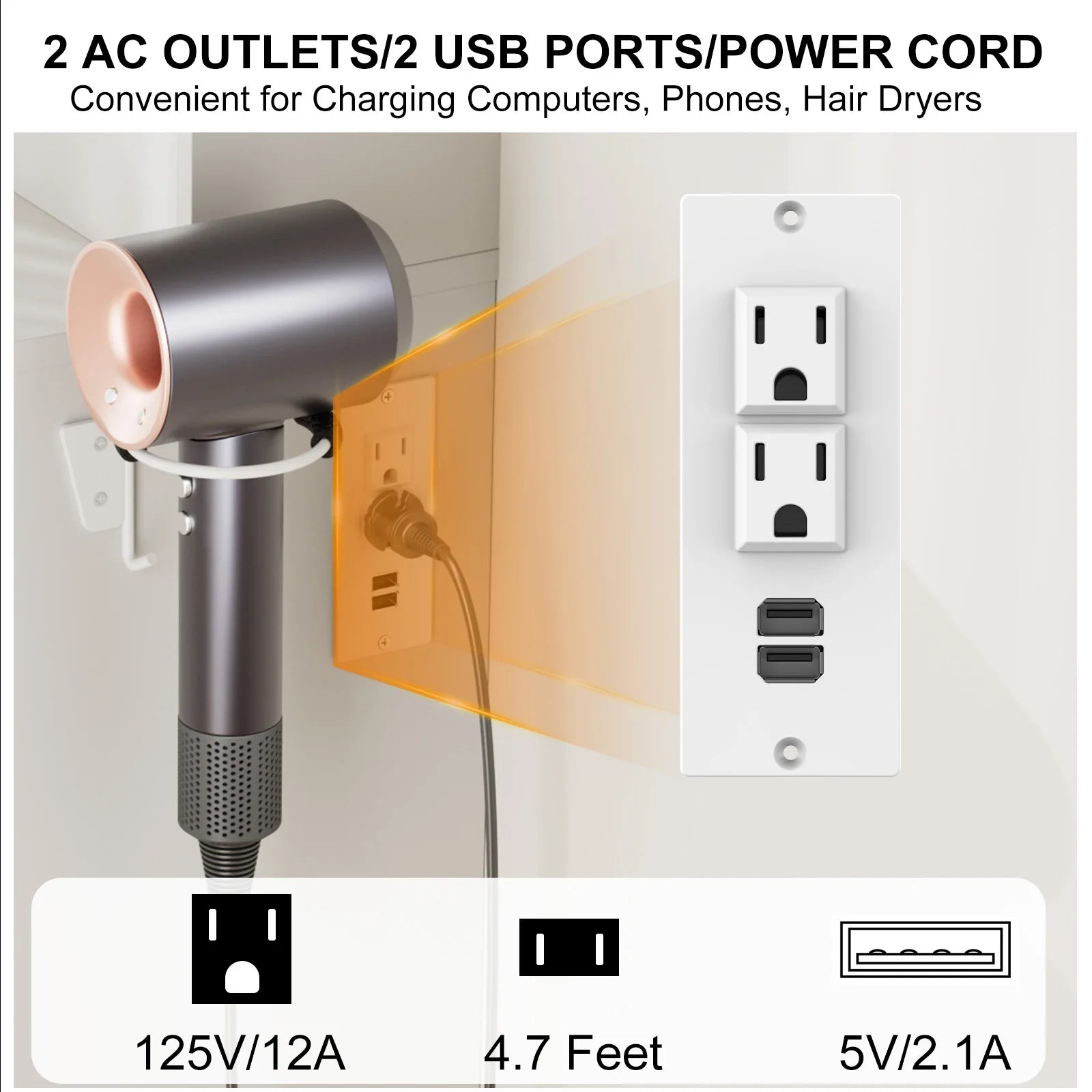 Vanity Desk with Mirror, LED Lights & Adjustable Brightness, Bedroom Dresser