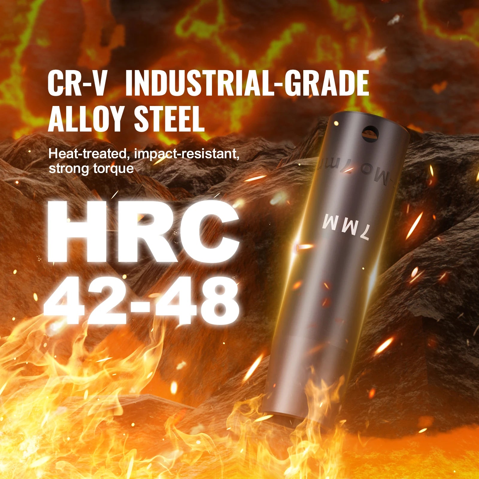 VEVOR 1/2in Alloy Steel Impact Sockets Set with 65pcs 6-Point Drive Bit Tool Kit