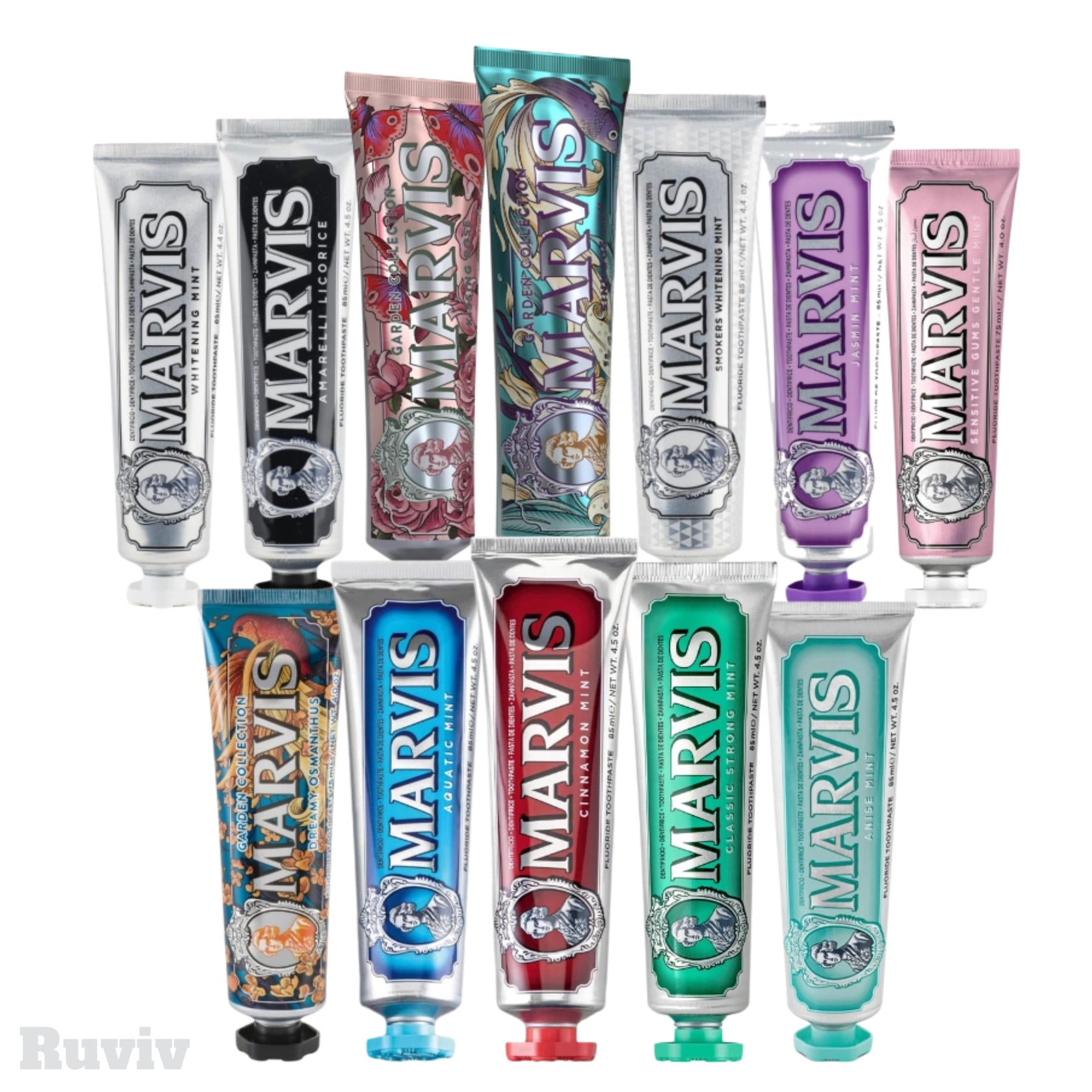 Marvis Toothpaste Whitening Mint, Licorice, Sinuous Lily, Vegan Cruelty-Free 85 ml