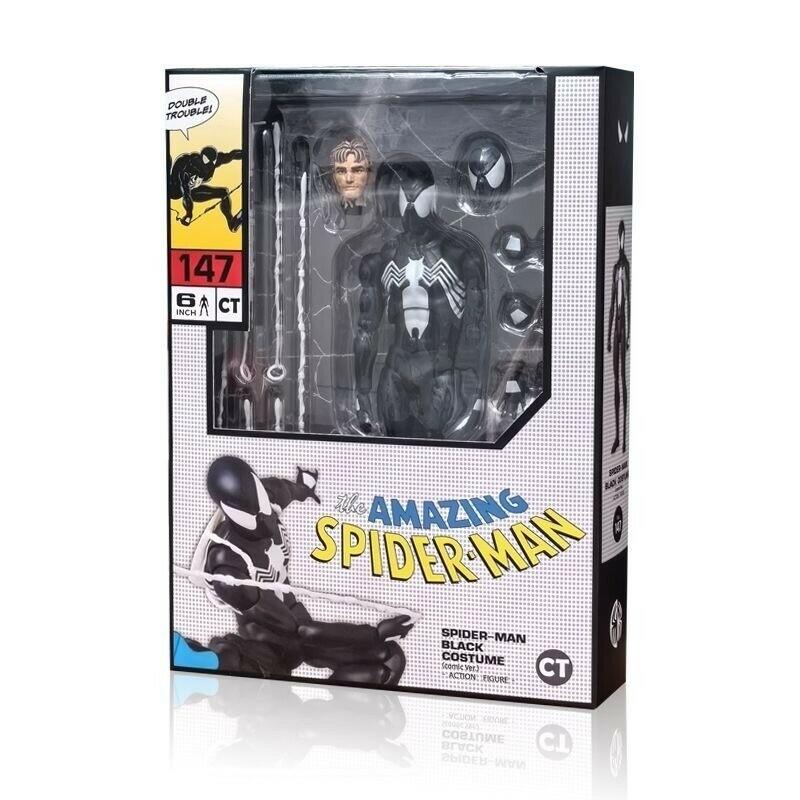 CT Toys Spider-Man Black Costume Spiderman 6" Action Figure Toy Mafex