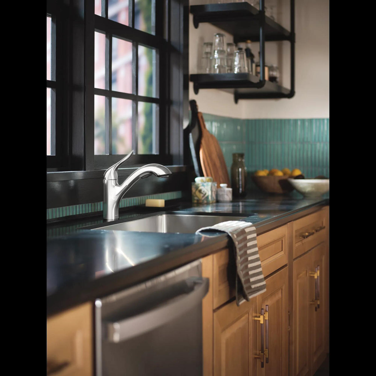 MOEN Koa 87931 One Handle Pullout Kitchen Faucet in Chrome (Drain Required)