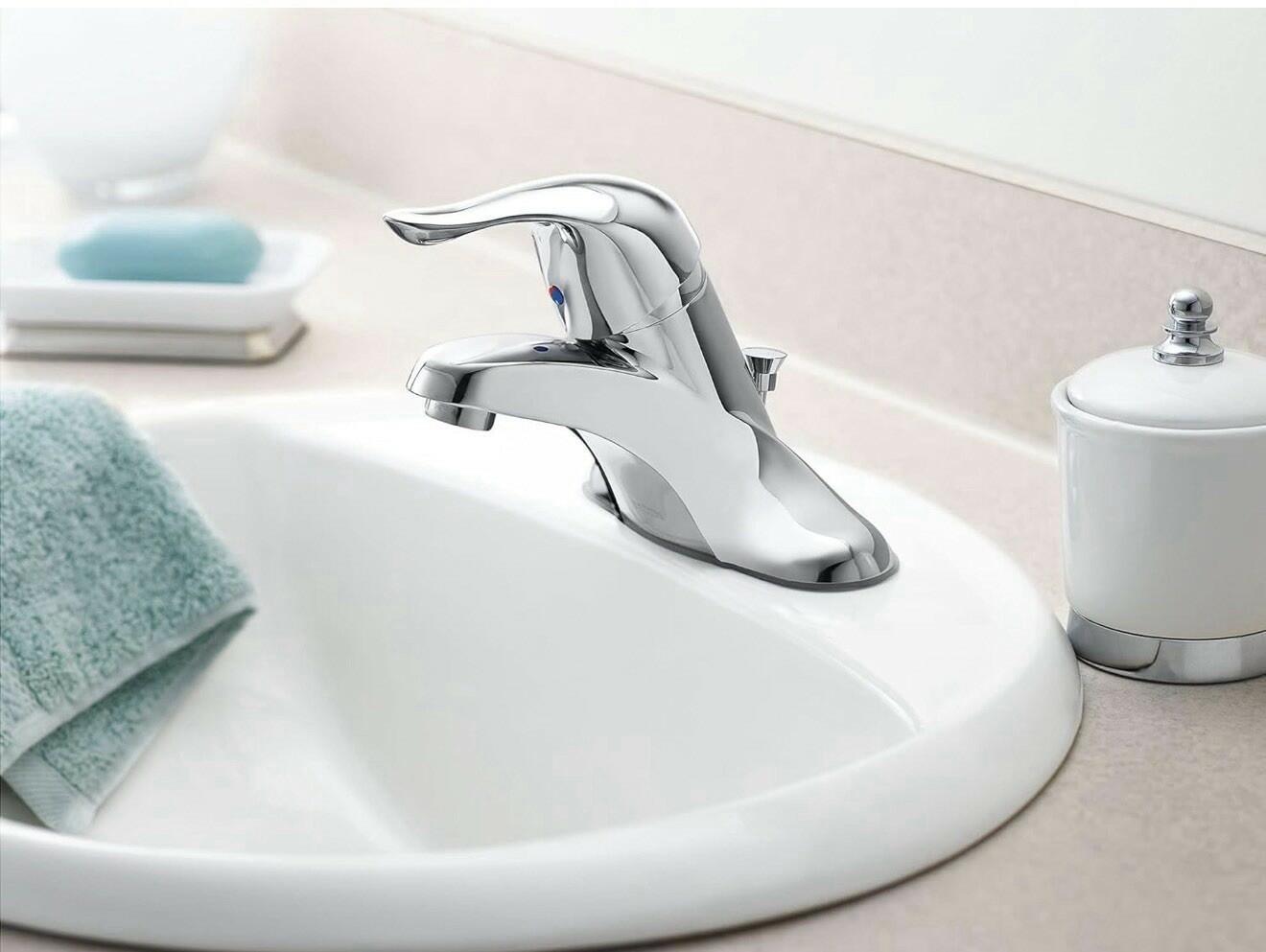 Chateau One Lever Handle Low Arc Bathroom Faucet