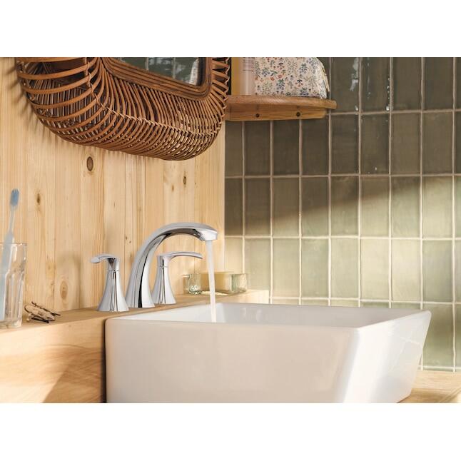 MOEN Graeden 84138 Two-Handle Widespread Bathroom Sink Faucet in Chrome (Valve Included)