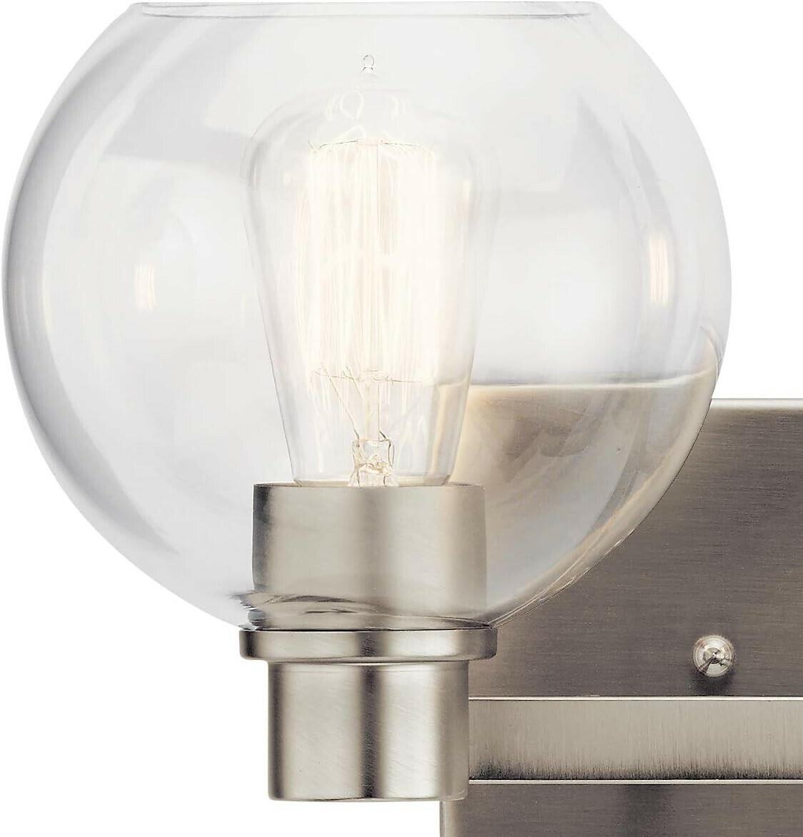 KICHLER Harmony 7.75 in. 2-Light Brushed Nickel Bathroom Vanity Light - Like New