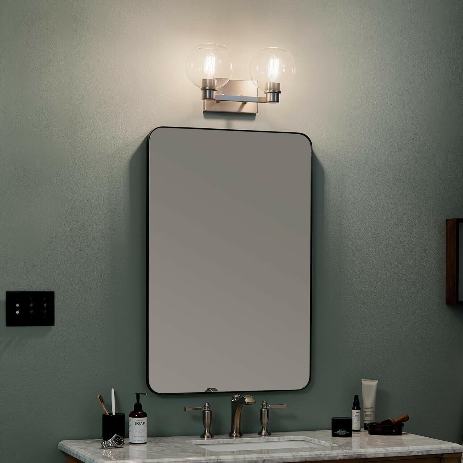 KICHLER Harmony 7.75 in. 2-Light Brushed Nickel Bathroom Vanity Light - Like New