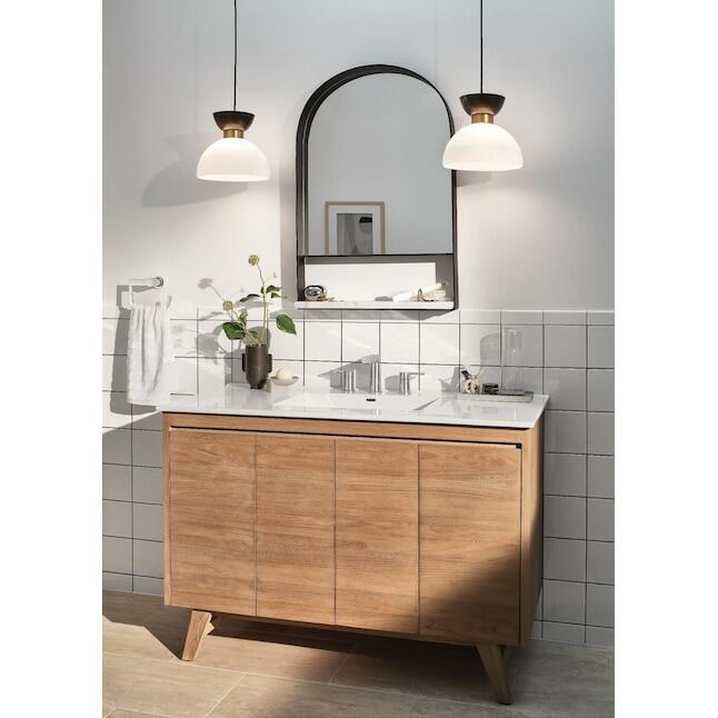 MOEN Rinza 84629 2-Handle Widespread Bathroom Sink Faucet in Chrome (Drain Included)