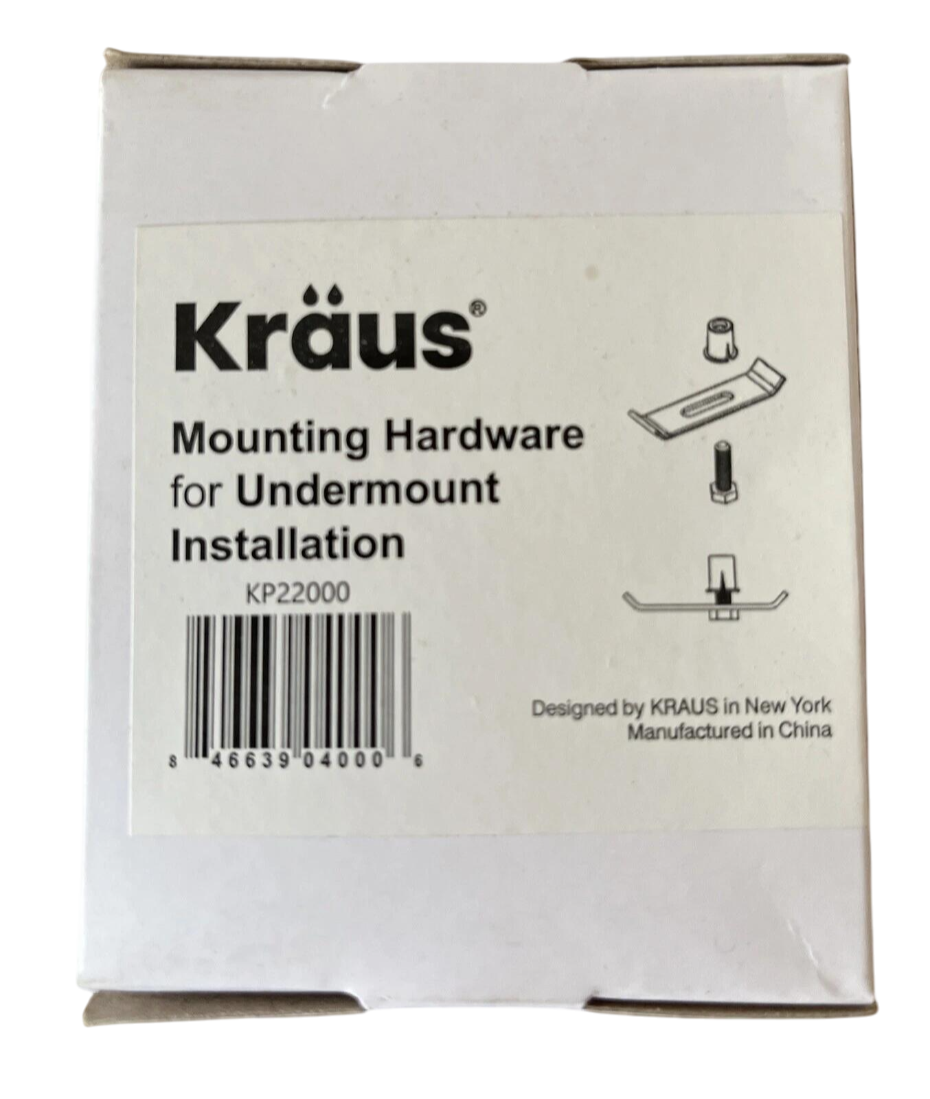 Kraus Mounting Hardware Installation Kit Undermount Kitchen Sink, KP22000