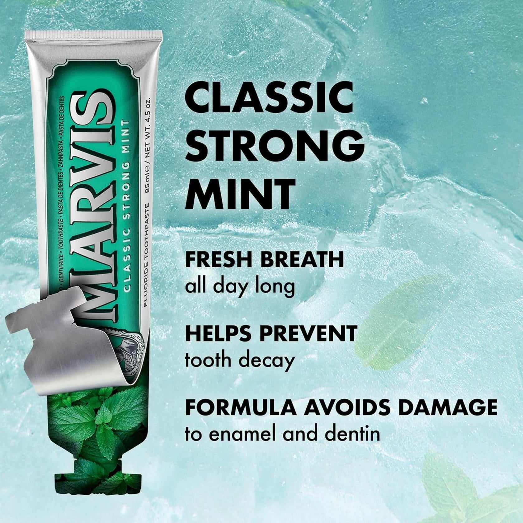 Marvis Toothpaste Whitening Mint, Licorice, Sinuous Lily, Vegan Cruelty-Free 85 ml
