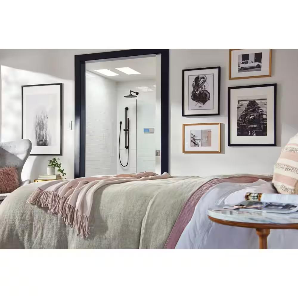 MOEN Arris S110BL 14-Inch Rainshower Straight Shower Arm in Matte Black