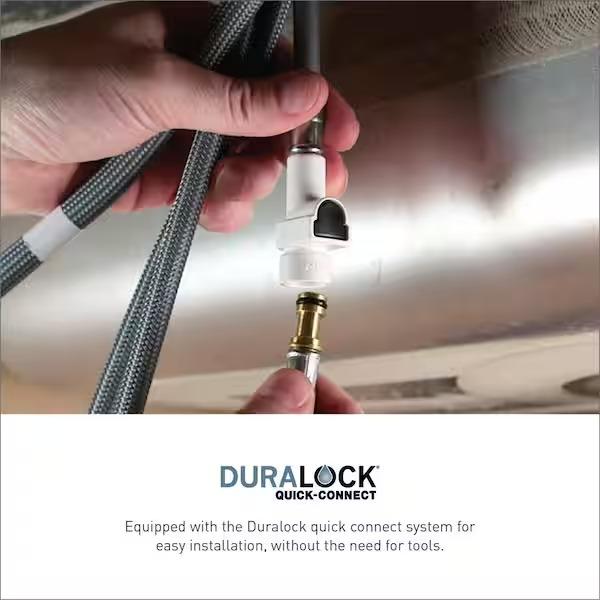 MOEN Boman 87162SRS Single Handle Pull-Down Kitchen Faucet with Soap Dispenser in Spot Resist Stainless - Like New