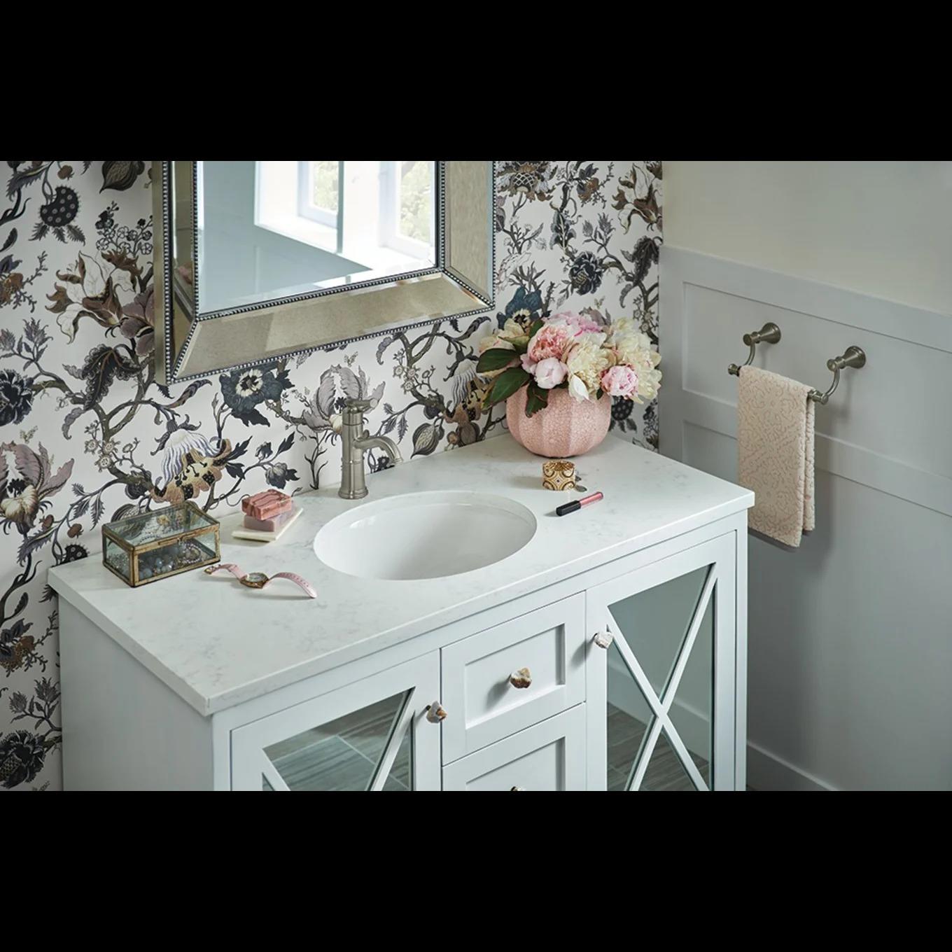 MOEN Belfield 6402NL 1.2 GPM Single-Handle Single Hole Bathroom Faucet in Polished Nickel