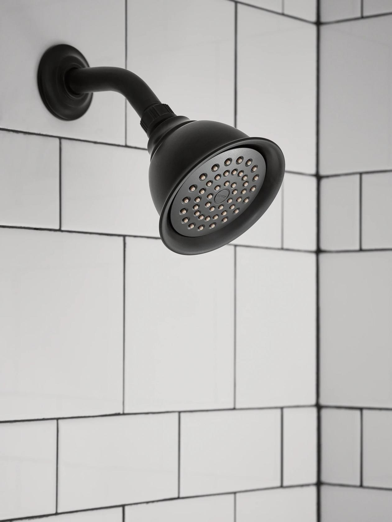 MOEN Caldwell 82495EPBL Single Handle Posi-Temp Pressure Balanced Shower Trim in Matte Black (Valve Included) - Like New