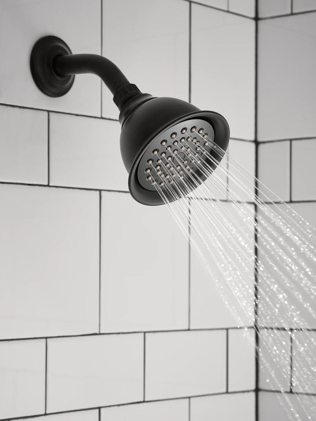 MOEN Caldwell 82495EPBL Single Handle Posi-Temp Pressure Balanced Shower Trim in Matte Black (Valve Included) - Like New