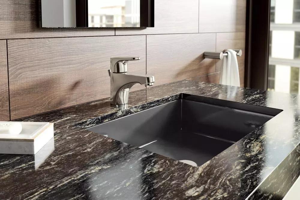 MOEN Edgestone 46100 One-Handle Bathroom Sink Faucet in Chrome (Drain Included)