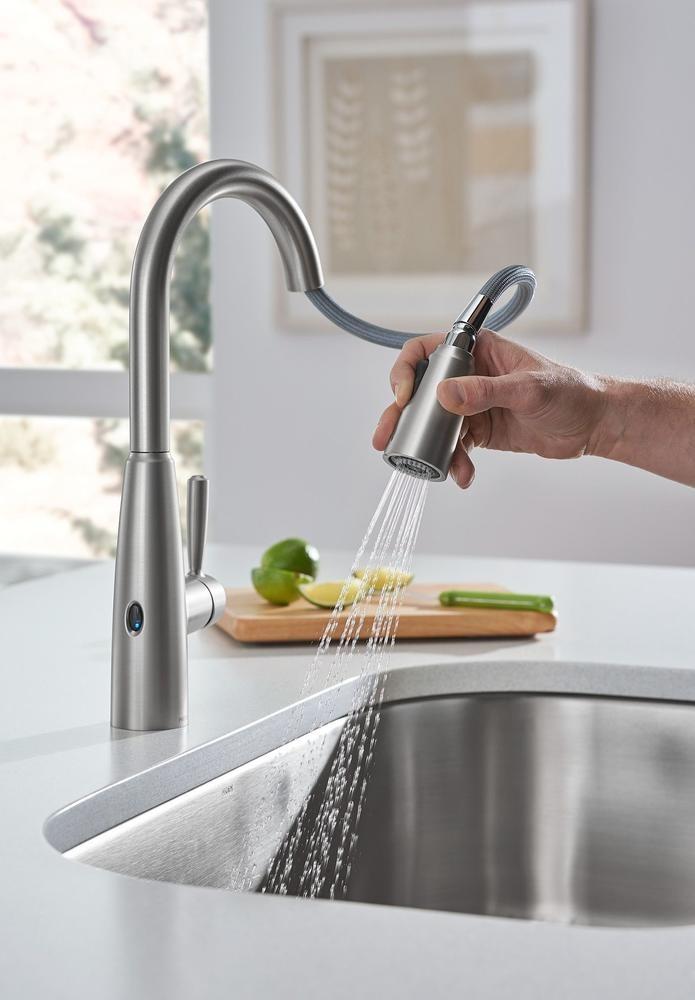 MOEN Sperry 87696EWSRS One-Handle Pull-Down Touchless Kitchen Faucet in Spot Resist Stainless - Like New