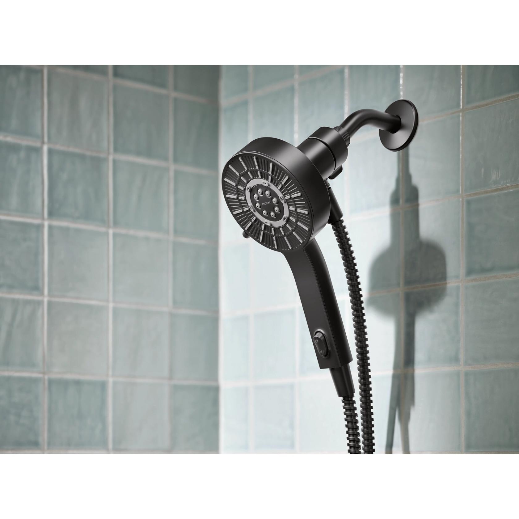 MOEN 230H2EPBL Handheld That Saves Hot Water 6 -Spray Handheld Shower Head in Matte Black