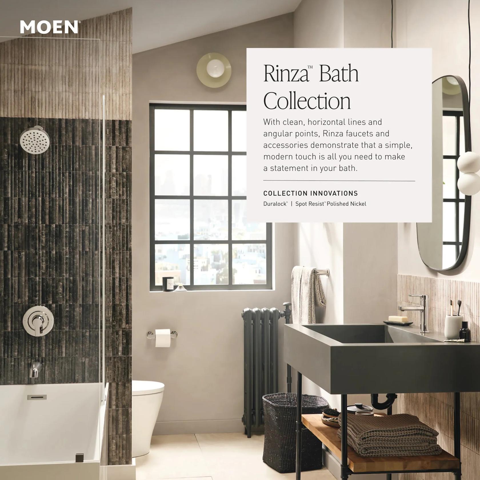 MOEN Rinza 84627SRN One-Handle Bathroom Sink Faucet in Spot Resist Brushed Nickel (Drain Included) - Like New