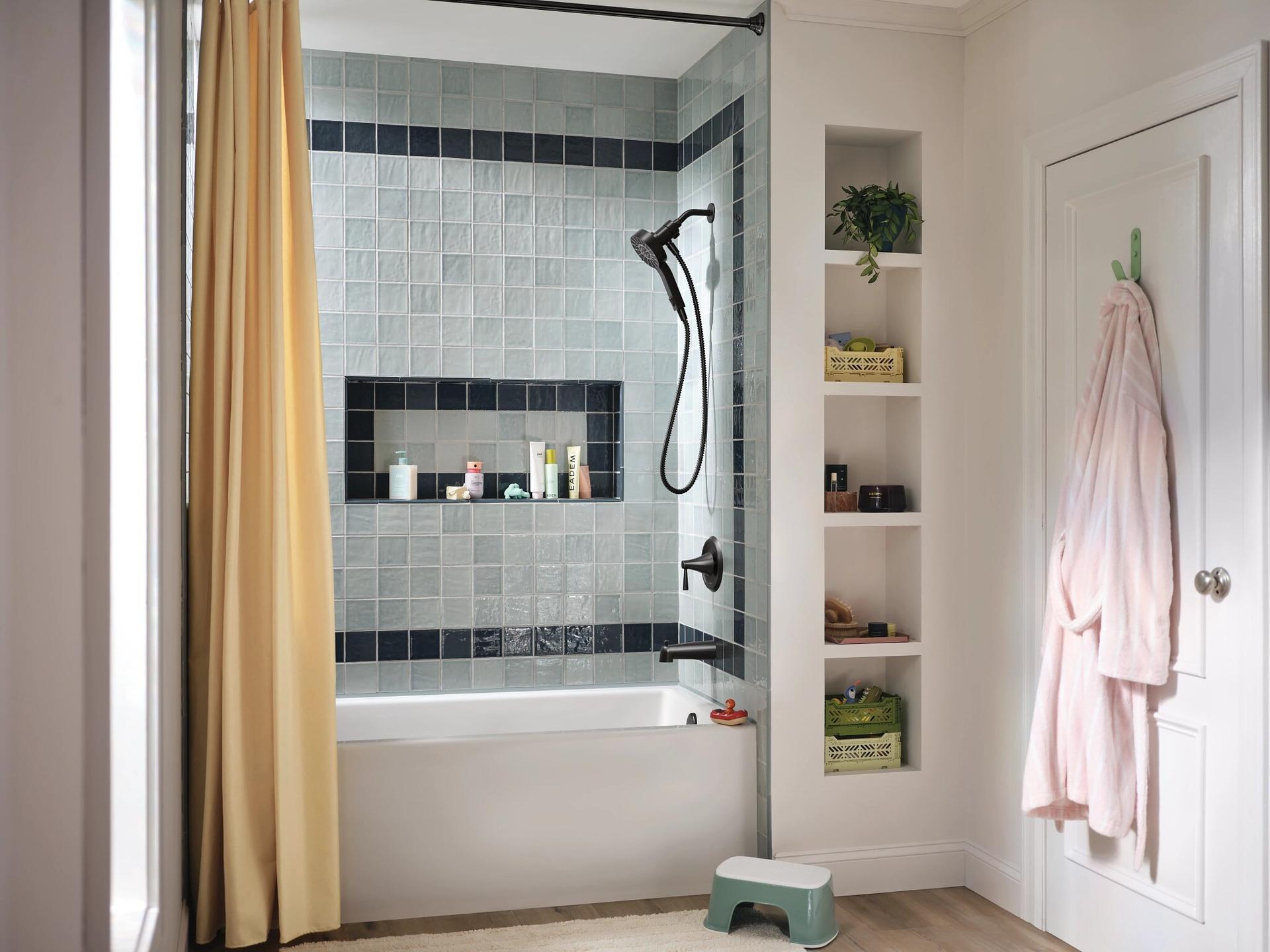 MOEN 230H2EPBL Handheld That Saves Hot Water 6 -Spray Handheld Shower Head in Matte Black