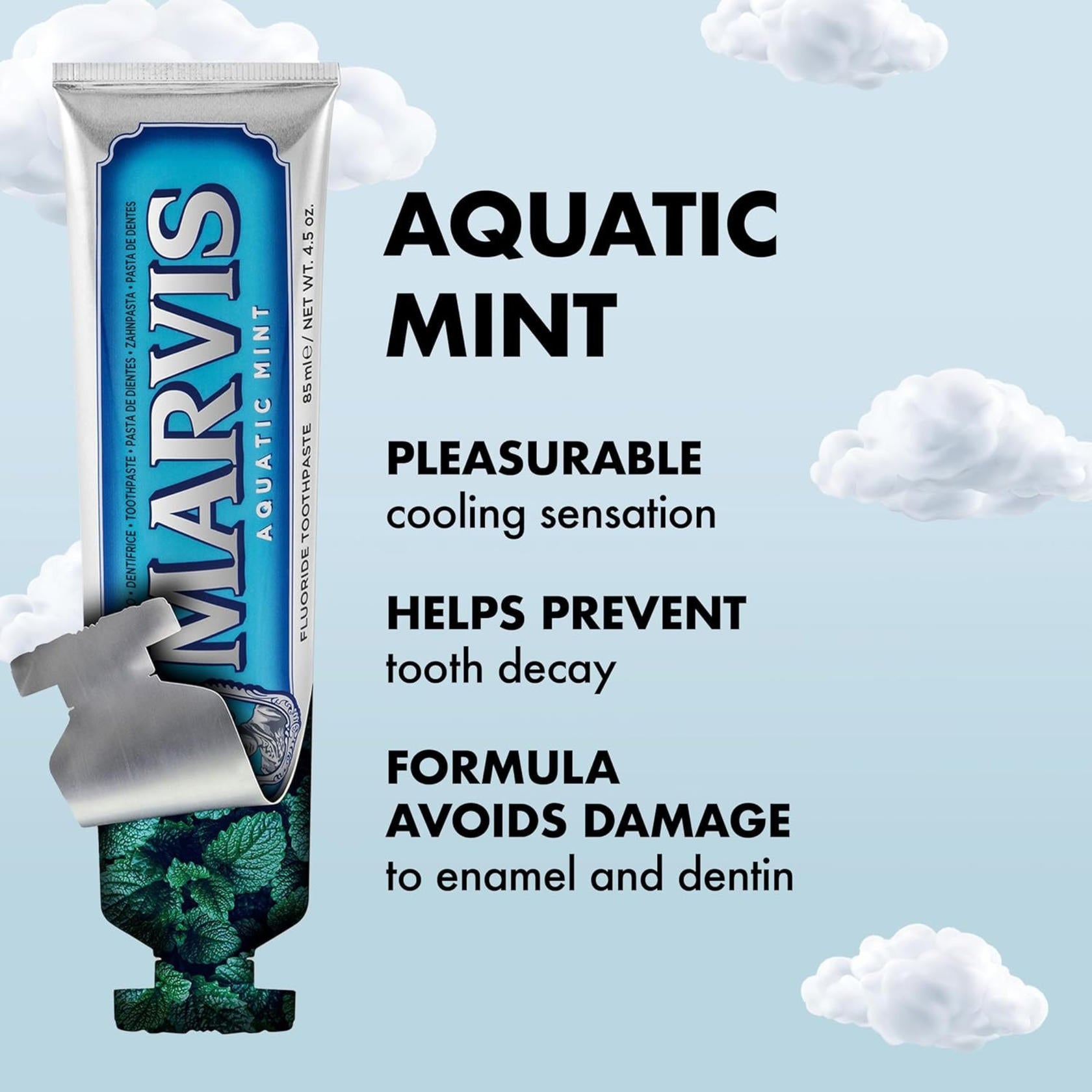 Marvis Toothpaste Whitening Mint, Licorice, Sinuous Lily, Vegan Cruelty-Free 85 ml