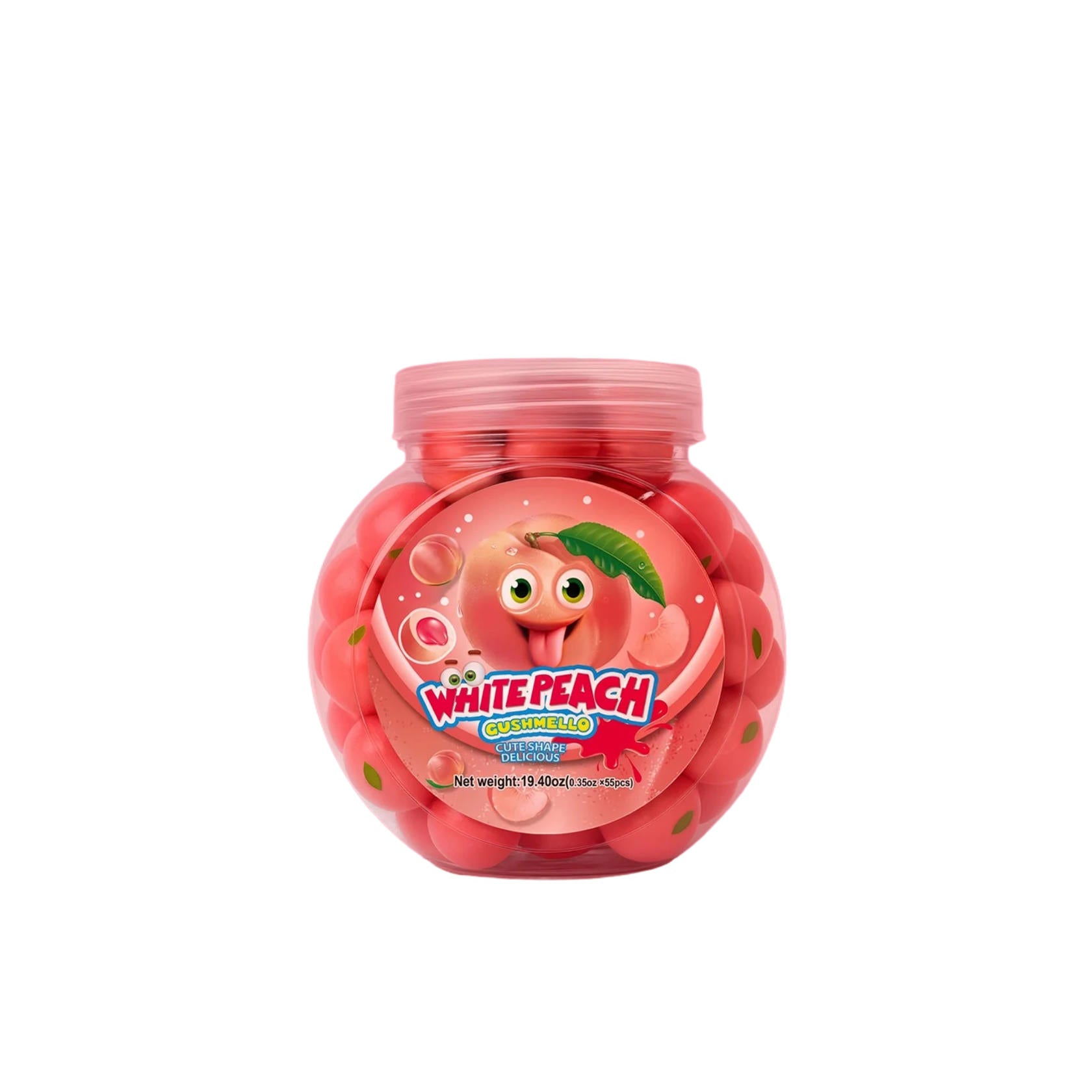 Zoomi Gushmello Candy Fruity Gummy Marshmallow Filled Center 55 Pieces Jar
