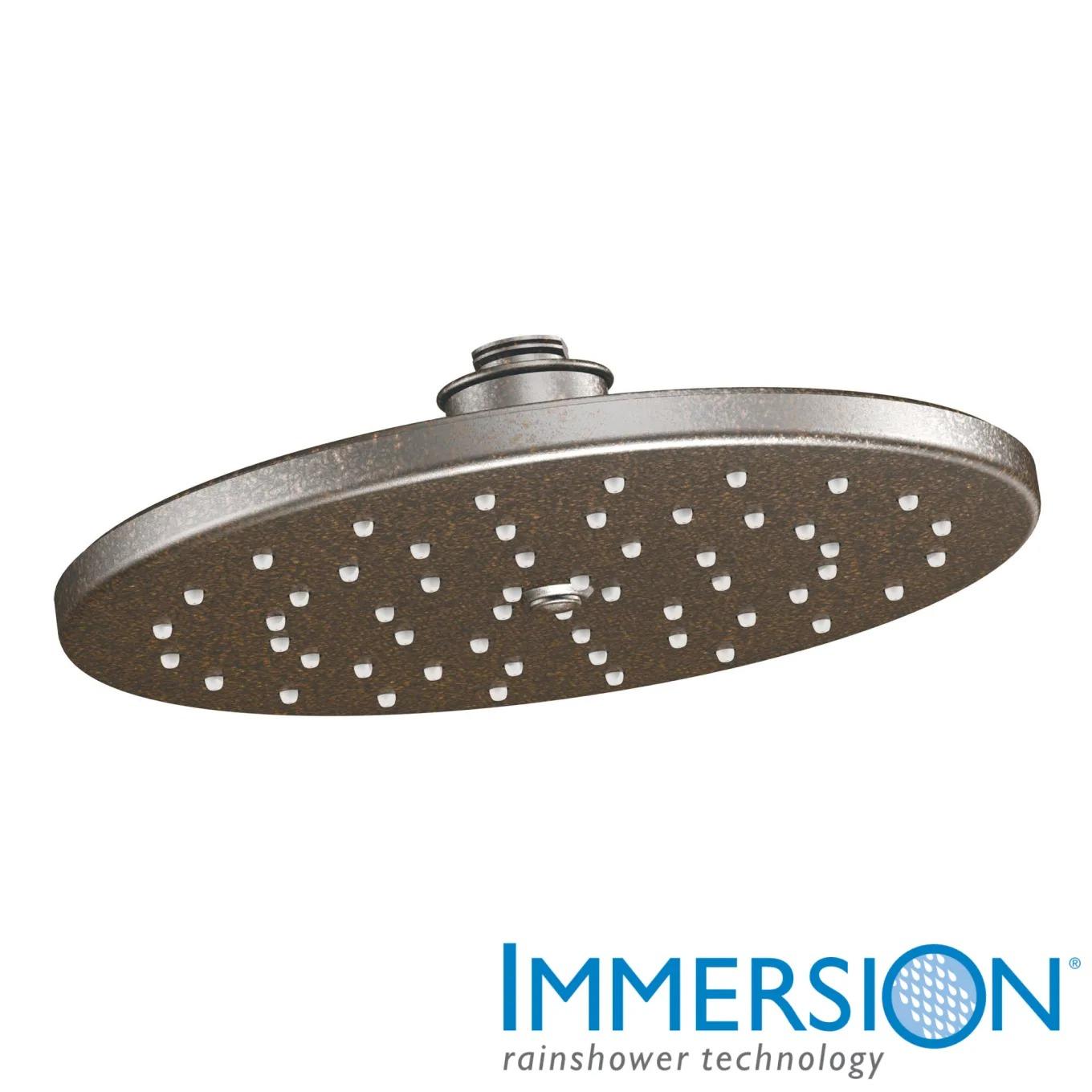 MOEN Waterhill S112ORB 10-Inch Single Function Rainshower Showerhead with Immersion Rainshower Technology in Oil Rubbed Bronze