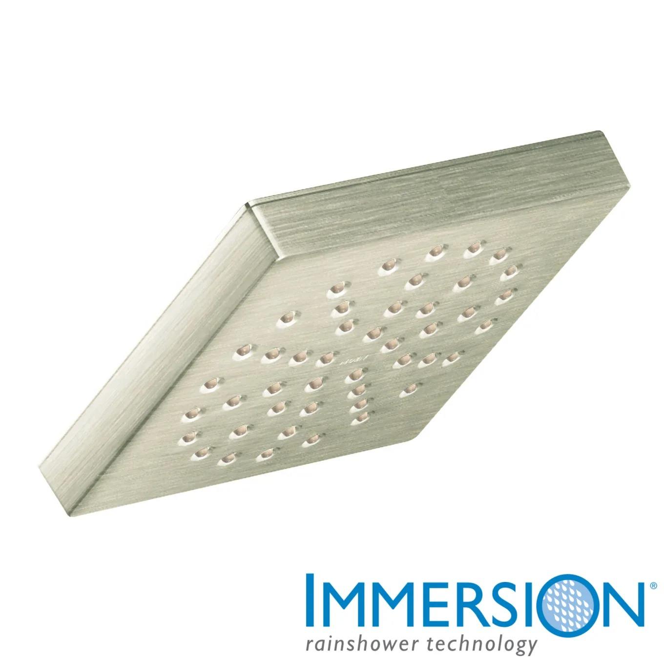 MOEN 90 Degree S6340EPBN 1.75 GPM 6" Single-Function Showerhead in Brushed Nickel