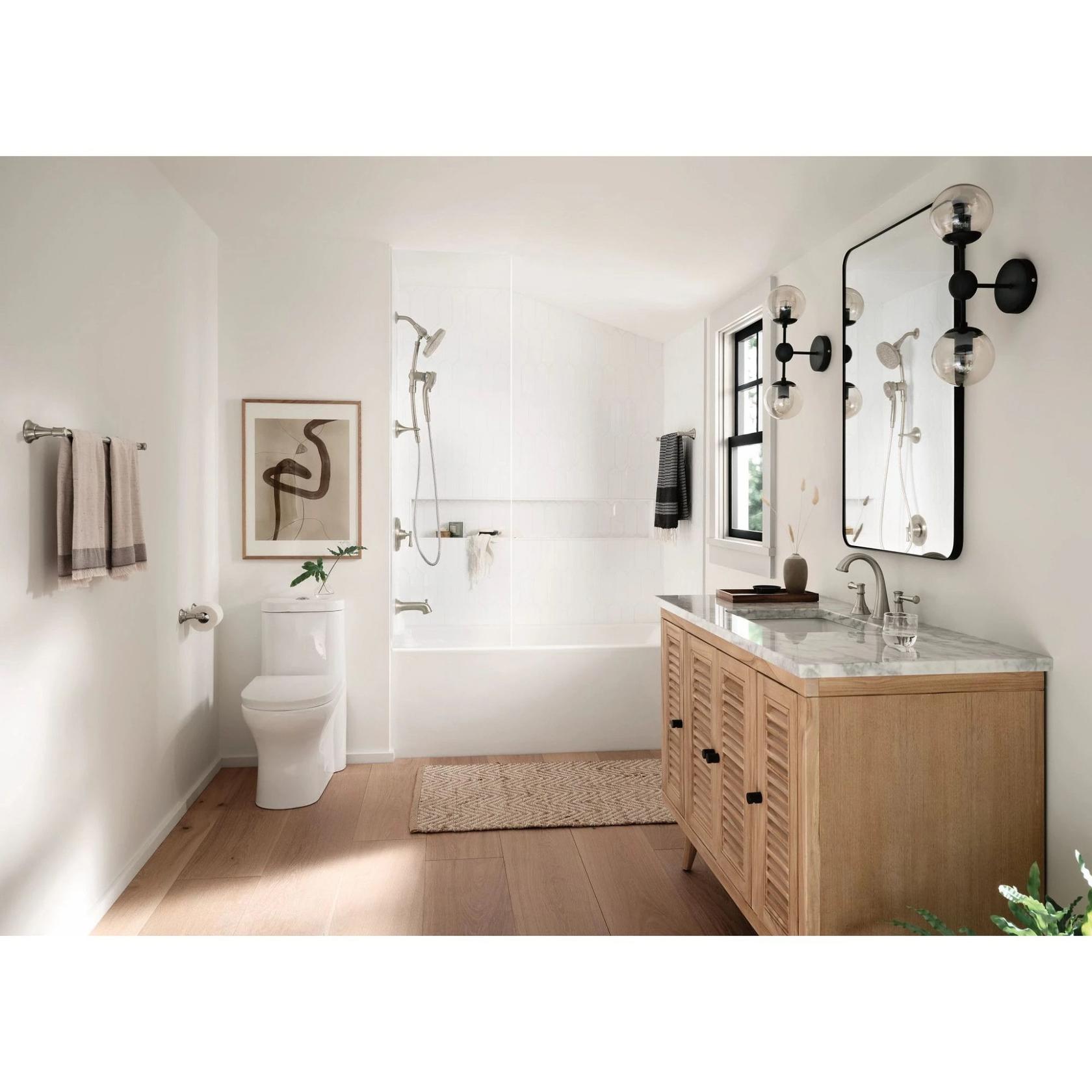 MOEN Engage 28501SRN Handheld and Rain Showerhead with Slide Bar Magnetix in Spot Resist Brushed Nickle