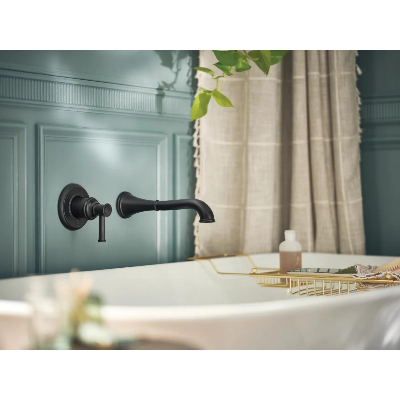 MOEN Belfield WT9021BN 10-in Single Handle Wall Mount Filler Tub Faucet in Brushed Nickel