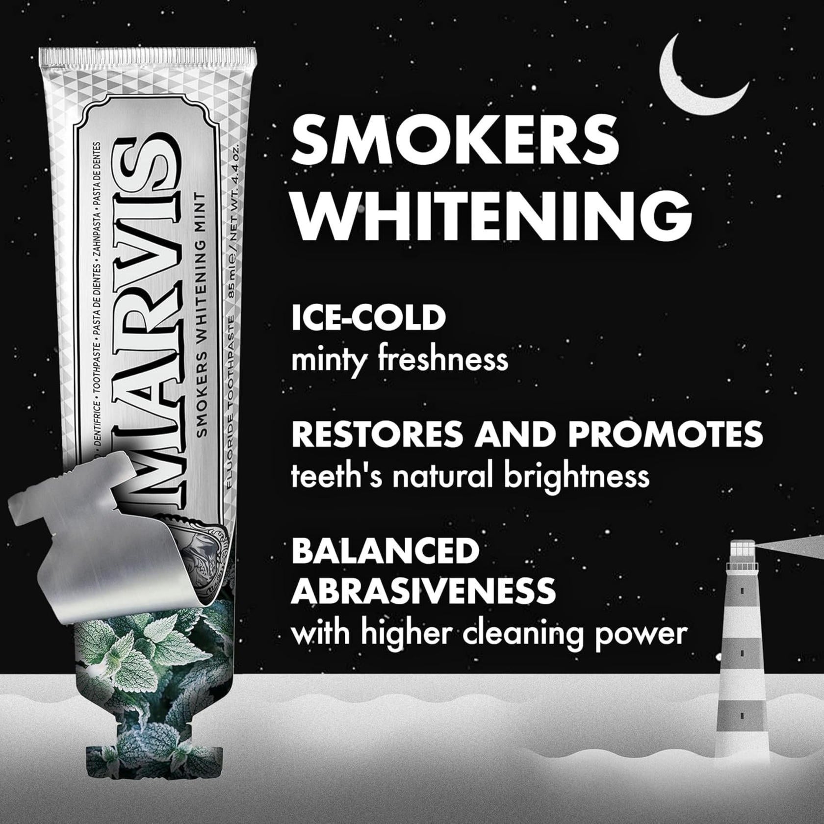 Marvis Toothpaste Whitening Mint, Licorice, Sinuous Lily, Vegan Cruelty-Free 85 ml