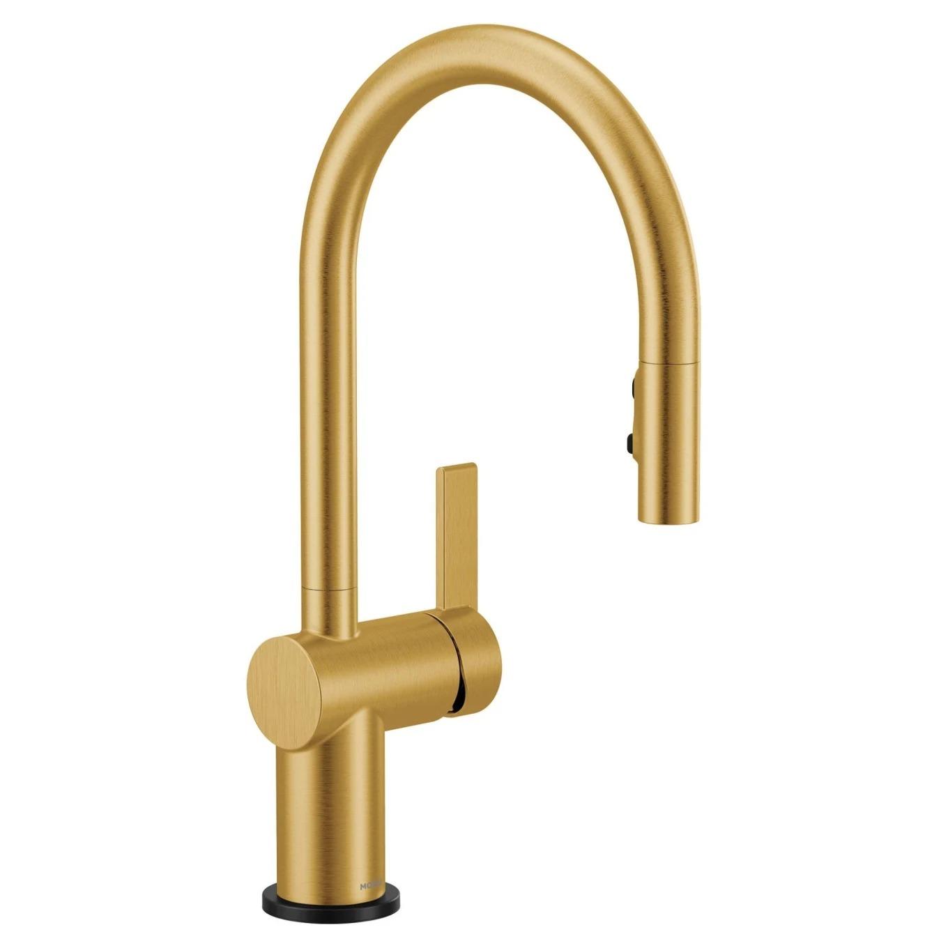 MOEN Cia 7622BG Single-Handle Pull-Down Sprayer Kitchen Faucet with Power Boost in Brushed Gold