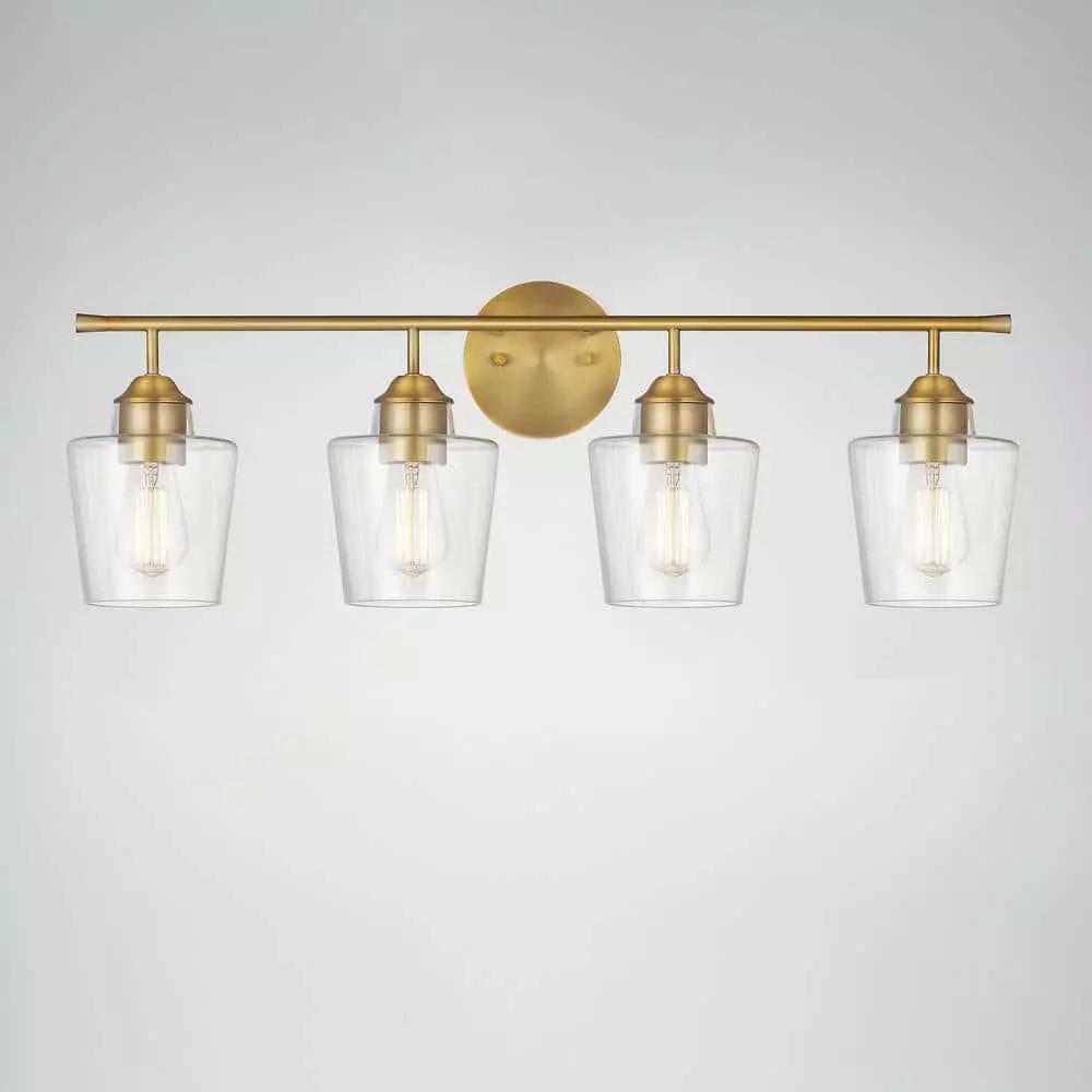 KAWOTI 4-Light Vanity Light for Bathroom Modern Bathroom Light Fixtures with - Like New